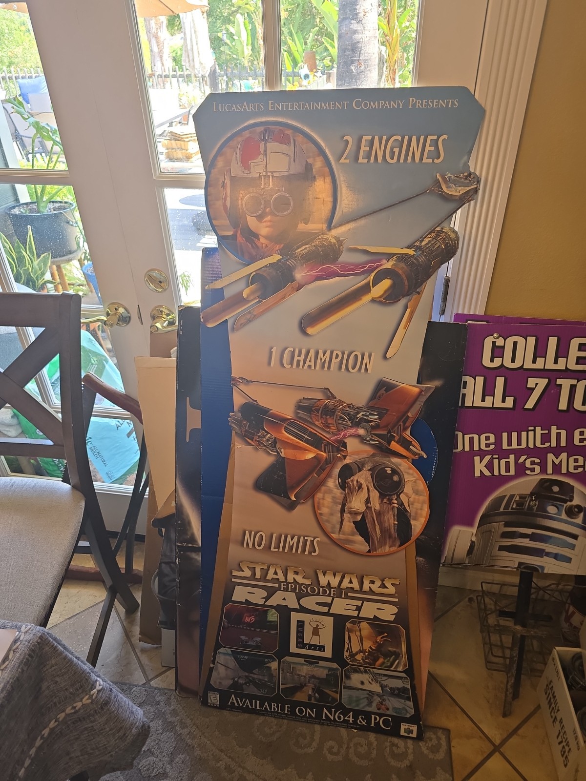Star Wars Episode 1 Racer N64 PC Cardboard Display Standee Vintage 1999 Lucasart