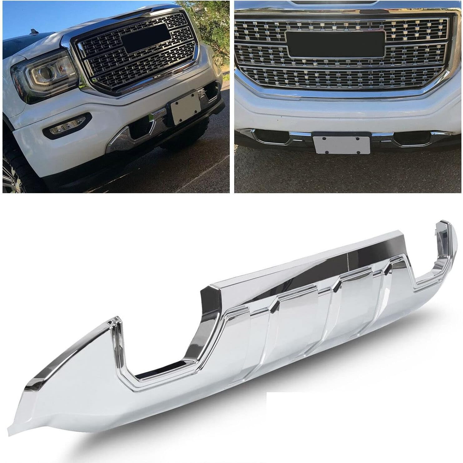 Front Bumper Skid Plate Compatible with 2016-2019 GMC Sierra 1500 - Replace for