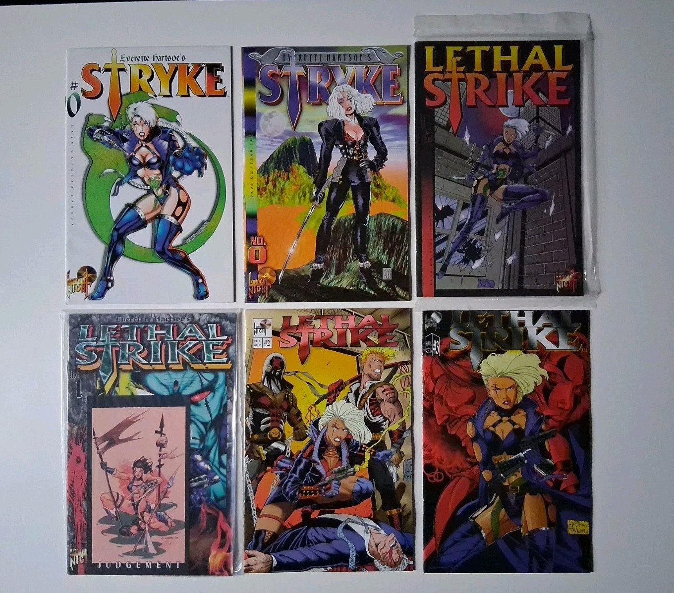 Stryke/Lethal Strike London Night Bad Girl Comic Lot 6 Issues 9.0 Or better