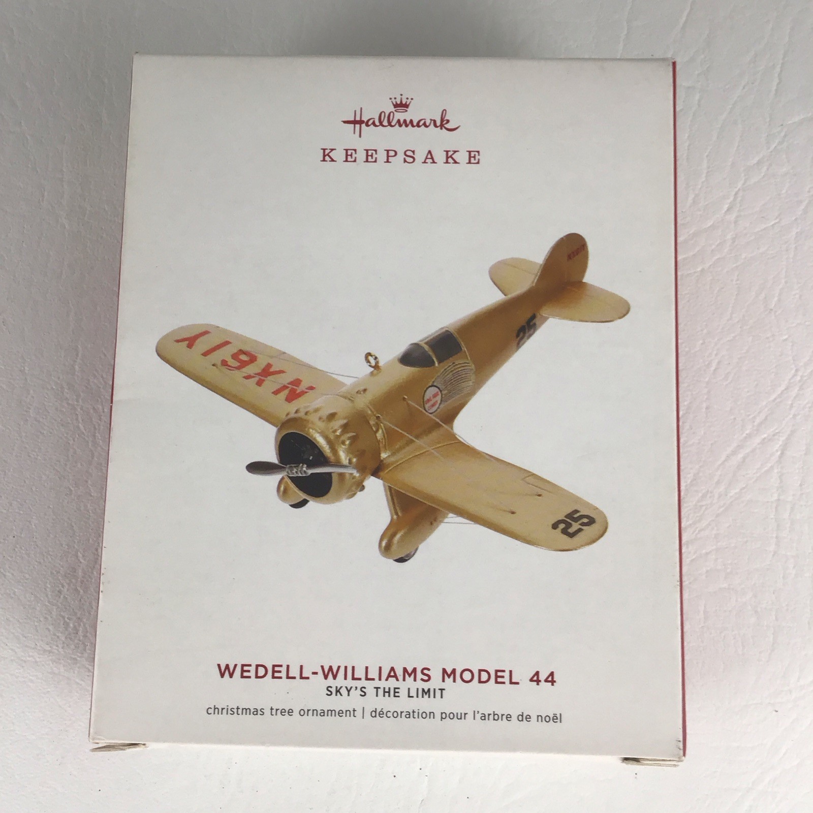 Hallmark Sky\'s The Limit Wedell Willaims Model 44 Airplane Ornament New 2019