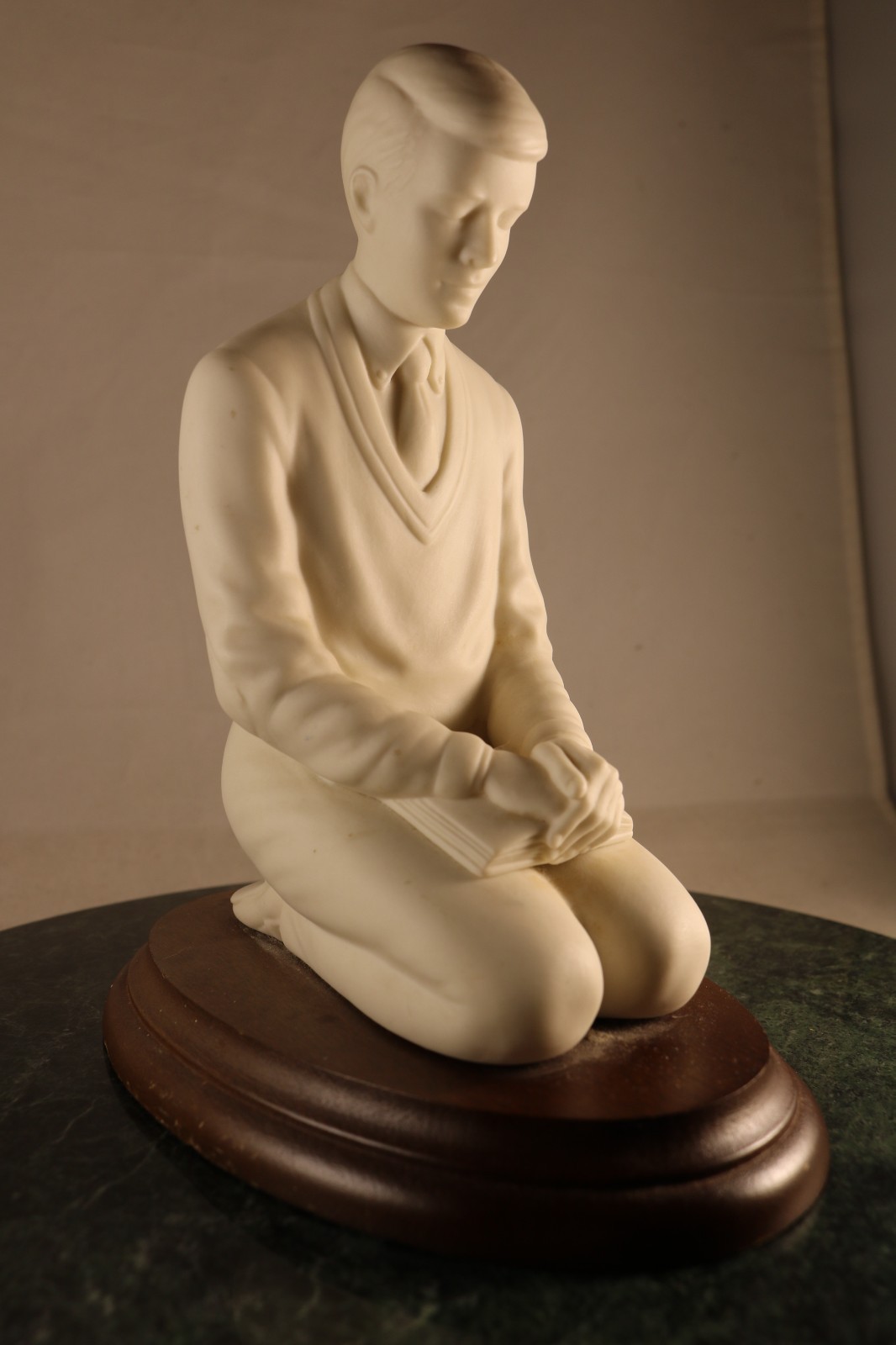 Signed Dario Fine Art Porcelain LDS Mormon Secondary Witness Figurine Bisque MCM