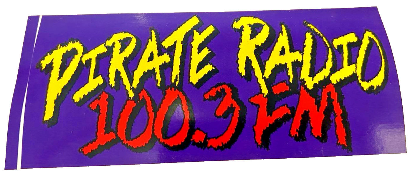 1989 PIRATE RADIO 100.3 PROMO STICKER VINTAGE 7