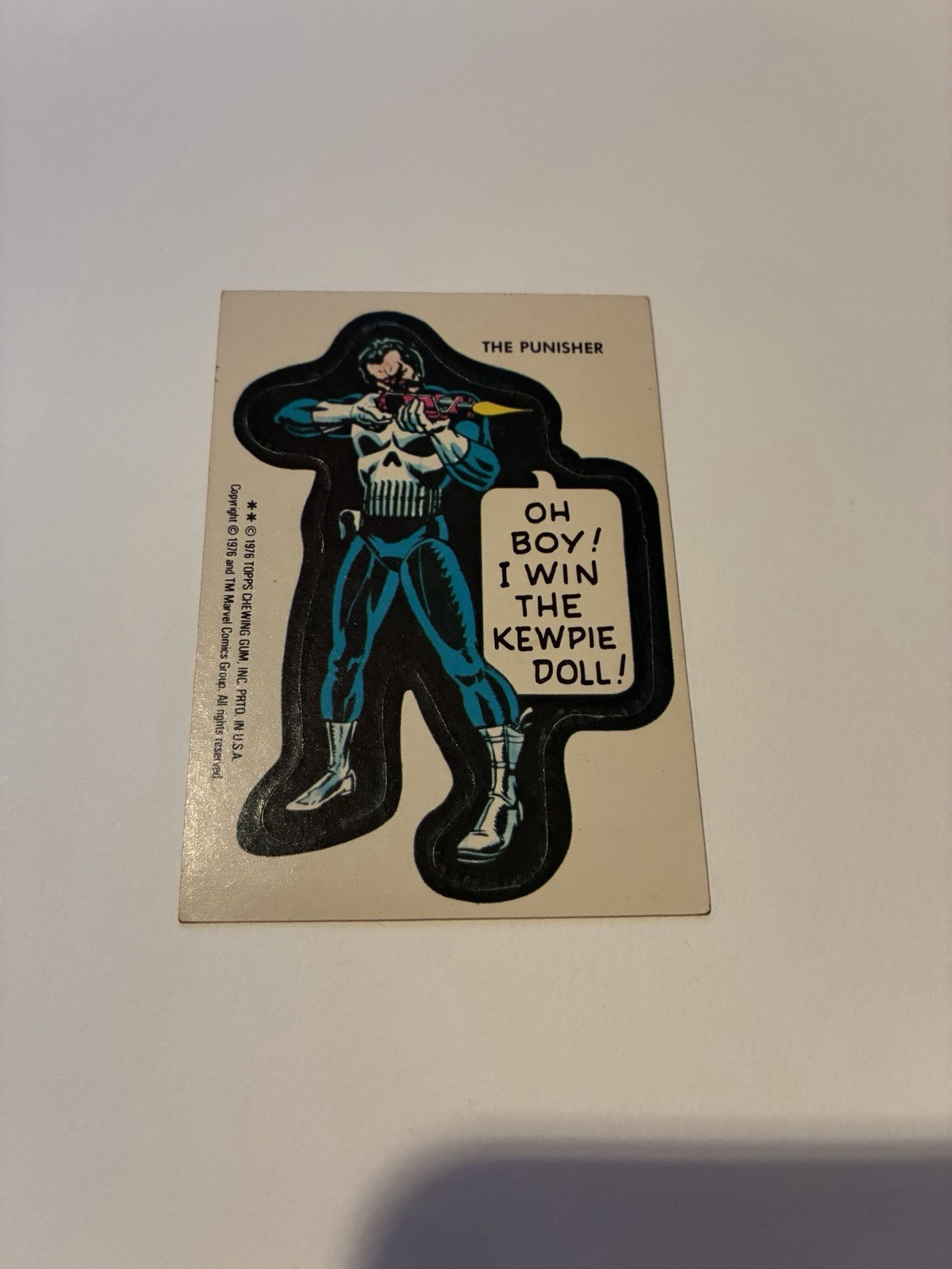 1976 Topps Marvel Super Heroes Stickers PUNISHER RC