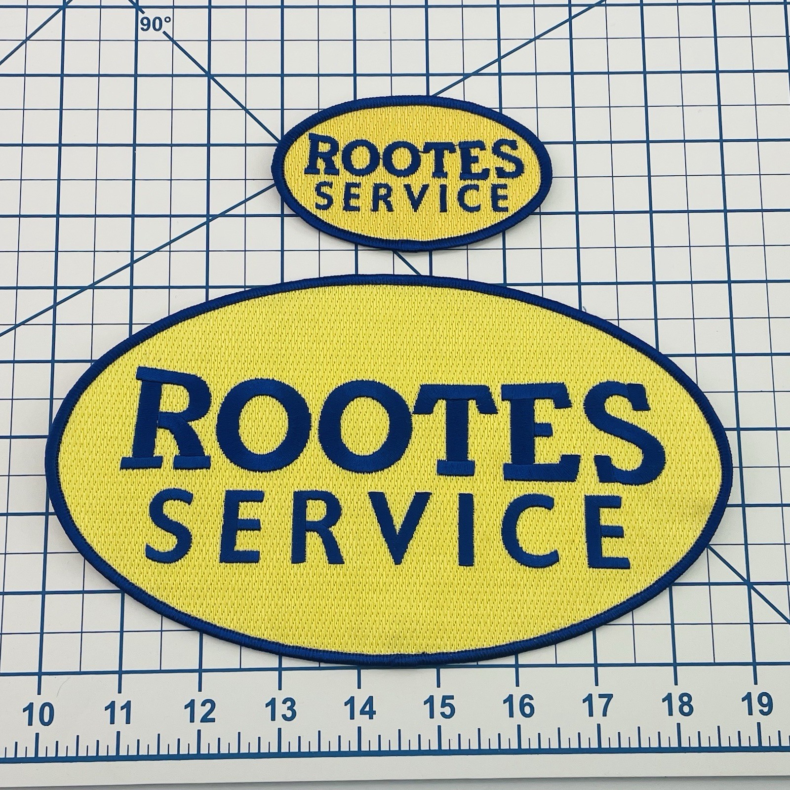 Pair 2 RARE  Vtg Rootes Service Patches Sunbeam Car Auto Large 9”x5” & 4”x2.25”