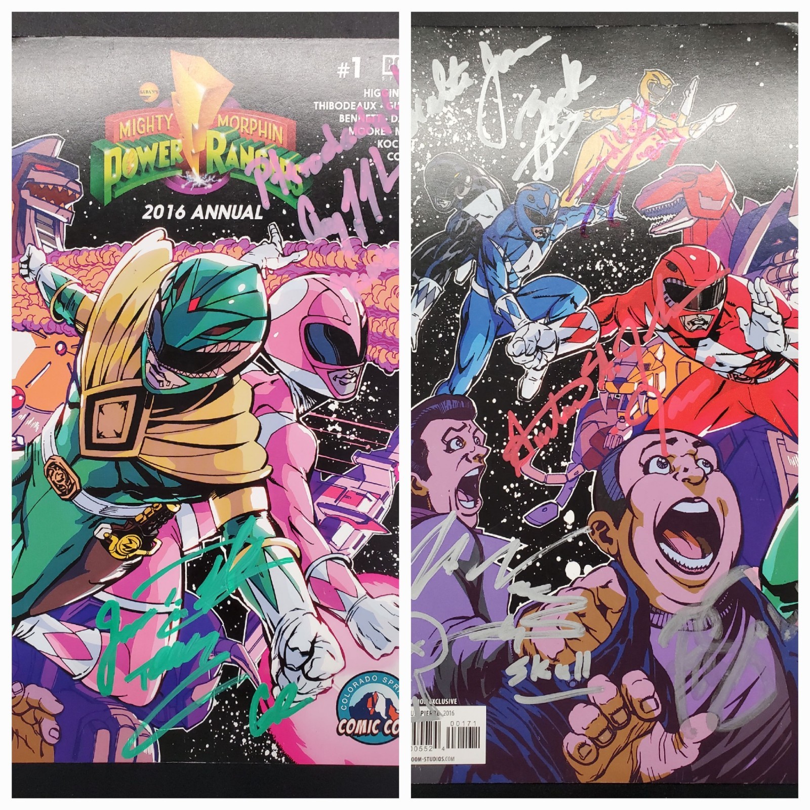 Mighty Morphin Power Rangers 2016 Annual # 1 Con Variant MMPR 7X Cast Signed JDF