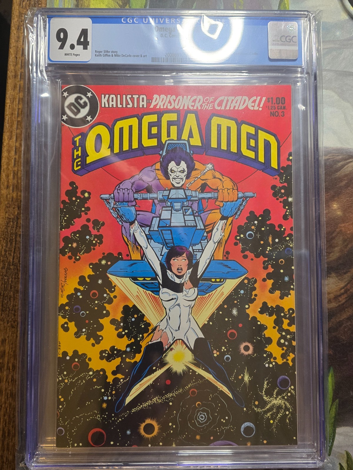The Omega Men #3 (DC Comics June 1983) CGC 9.4 1`st Lobo (cracked case see desc)