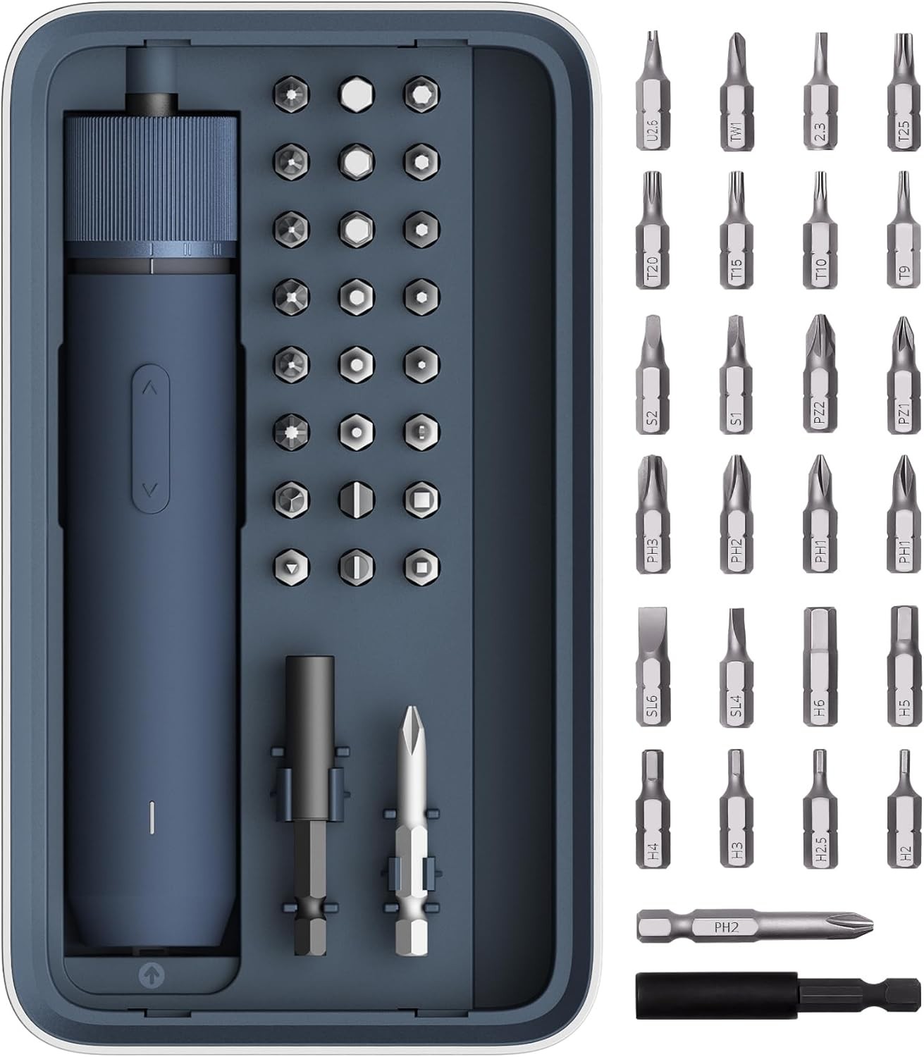 HOTO 25-Piece Upgraded Electric Screwdriver Kit, Cordless Screwdriver | 1/4\'\'