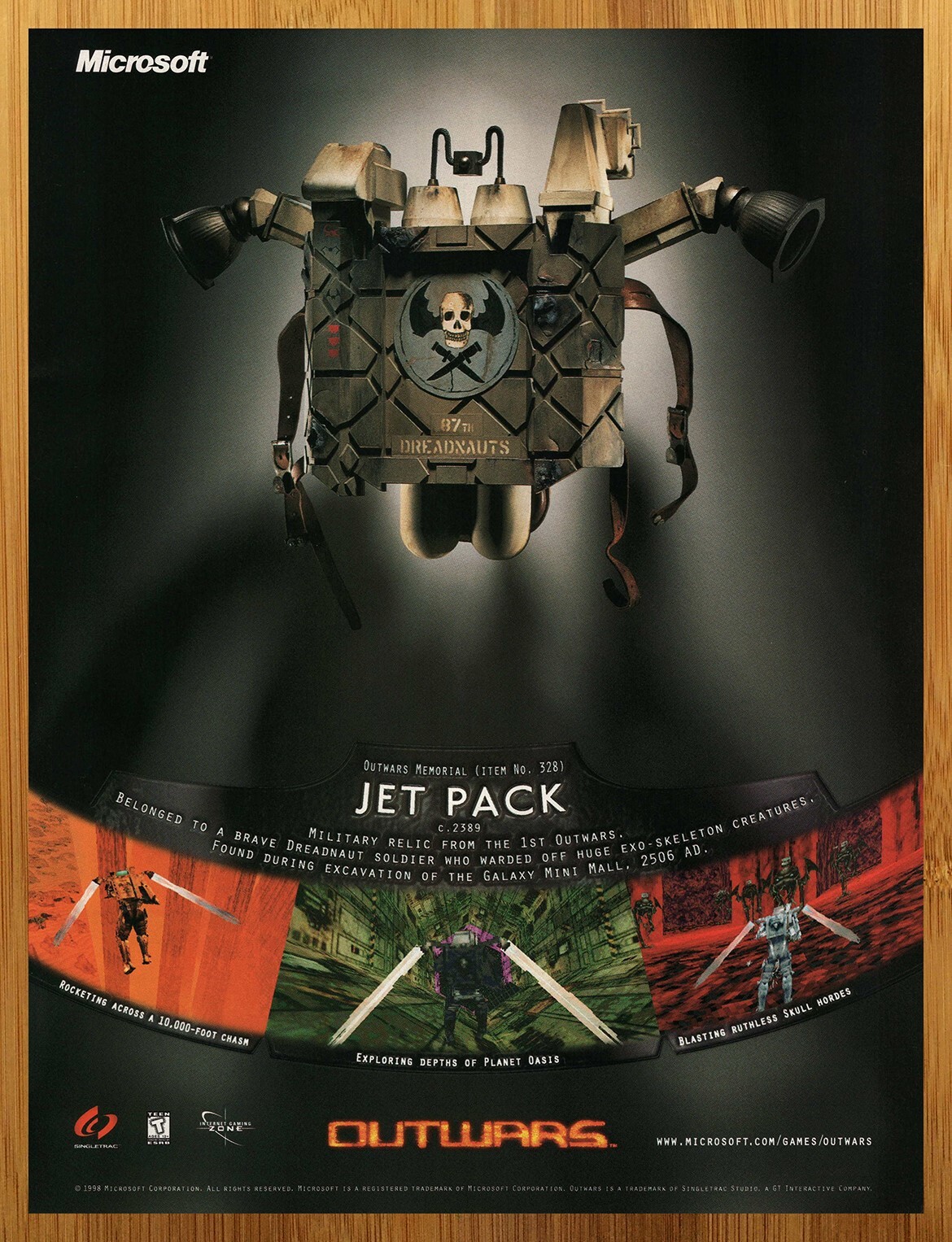 1998 Outwars PC Vintage Print Ad/Poster Authentic Video Game Promo Wall Art 90s