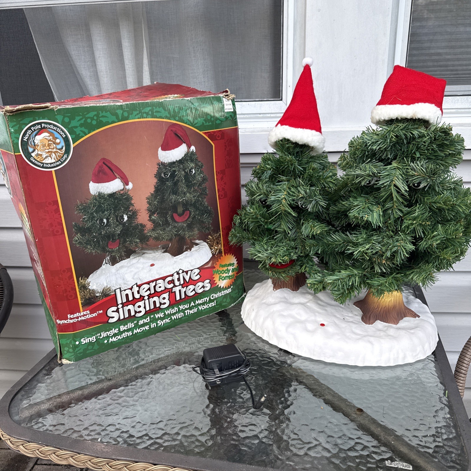 Vintage Gemmy Interactive Singing Trees Christmas Holiday Motion Decor 1998 Rare