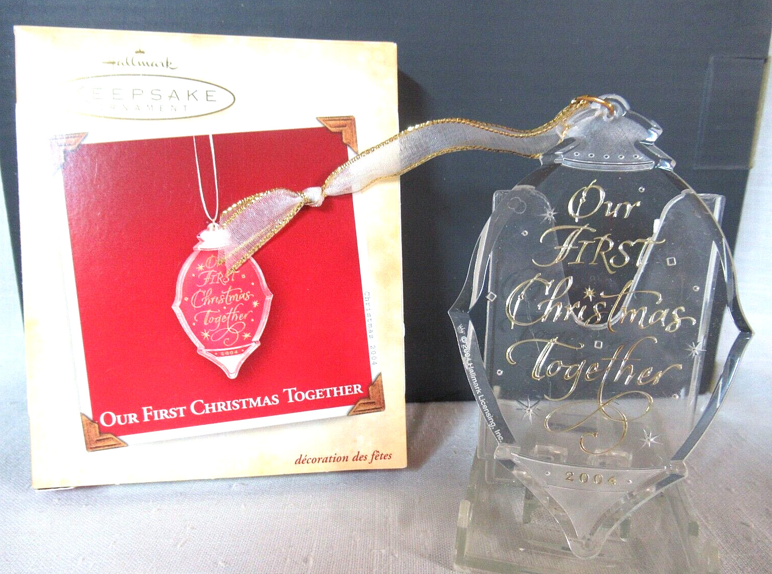 Hallmark 2004 Acrylic Ornament ~ Our First Christmas Together