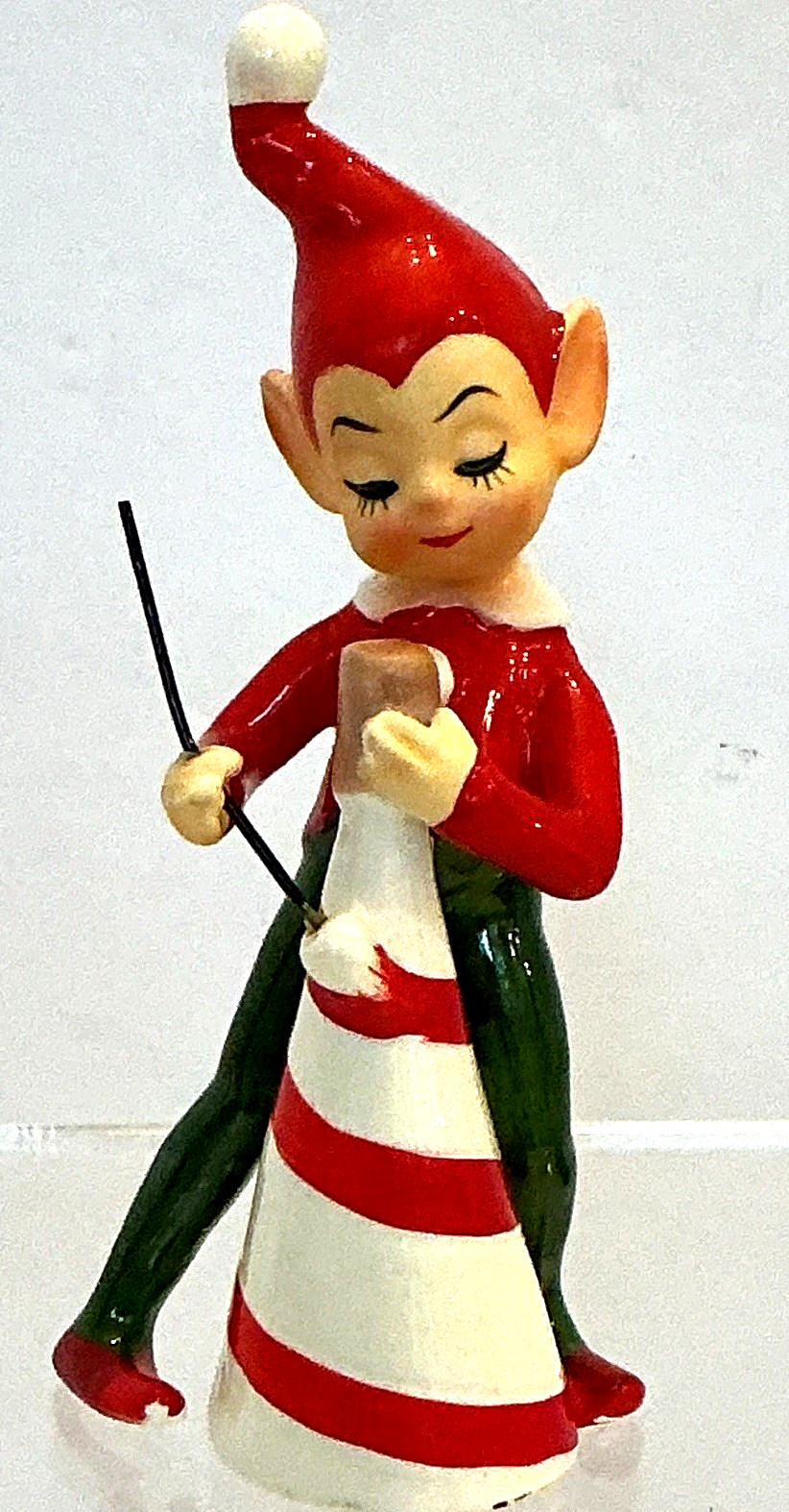 Vintage Josef Originals Christmas Pixie Elf Figurine Japan 5” Original Labels