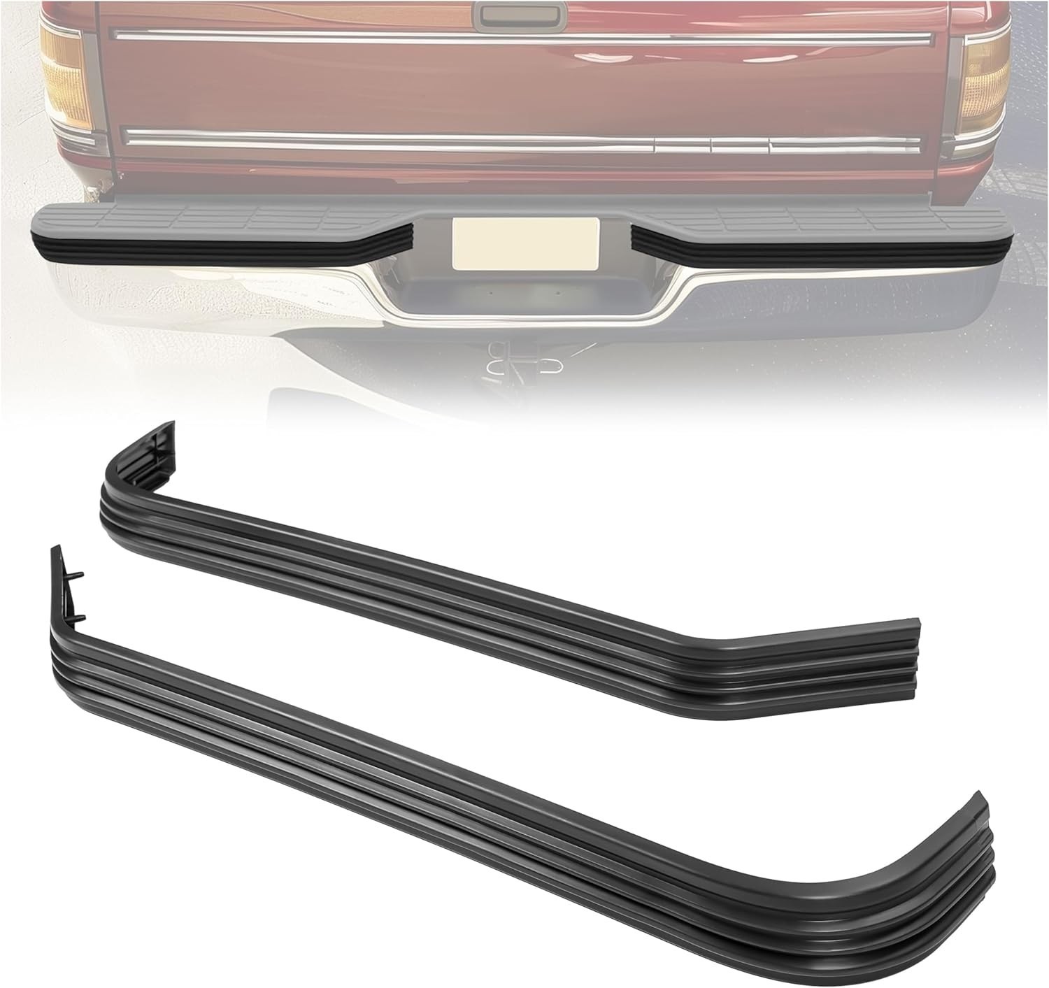 Rear Bumper Molding Trim Compatible with 1988-2000 Chevy Chevrolet GMC