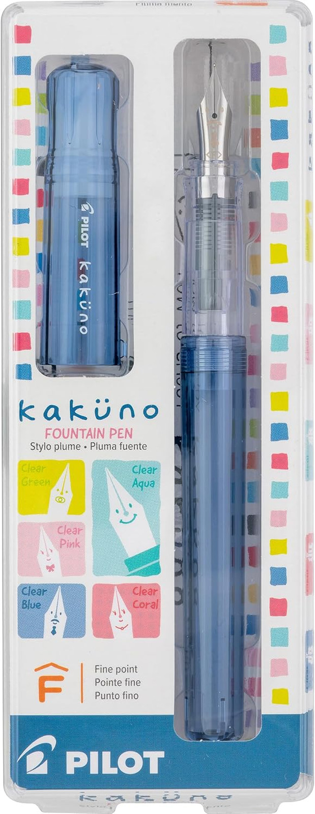 Kakuno Fountain Pen, Blue Barrel, Fine Nib