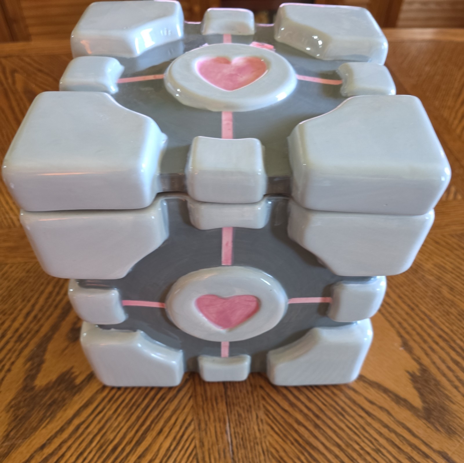 Think Geek Portal 2 Weighted Companion Cube Cookie Jar