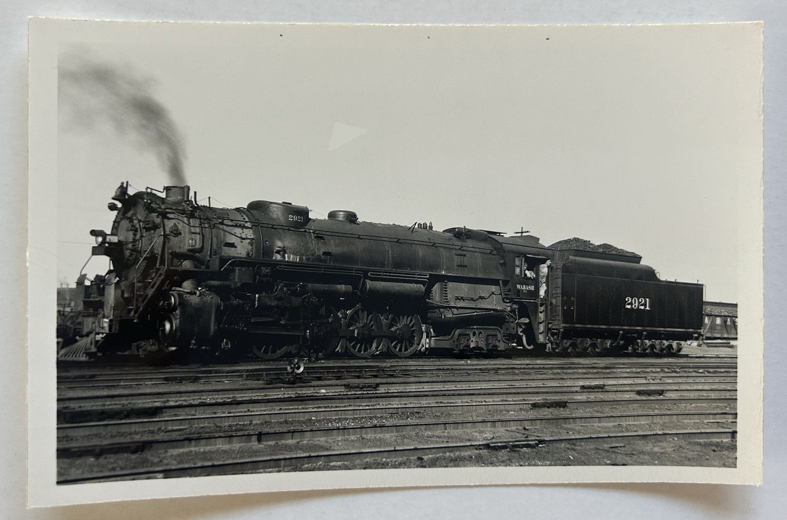 RPPC Wabash Steam Locomotive No 2921 Railroad Engine Vintage Photo Postcard