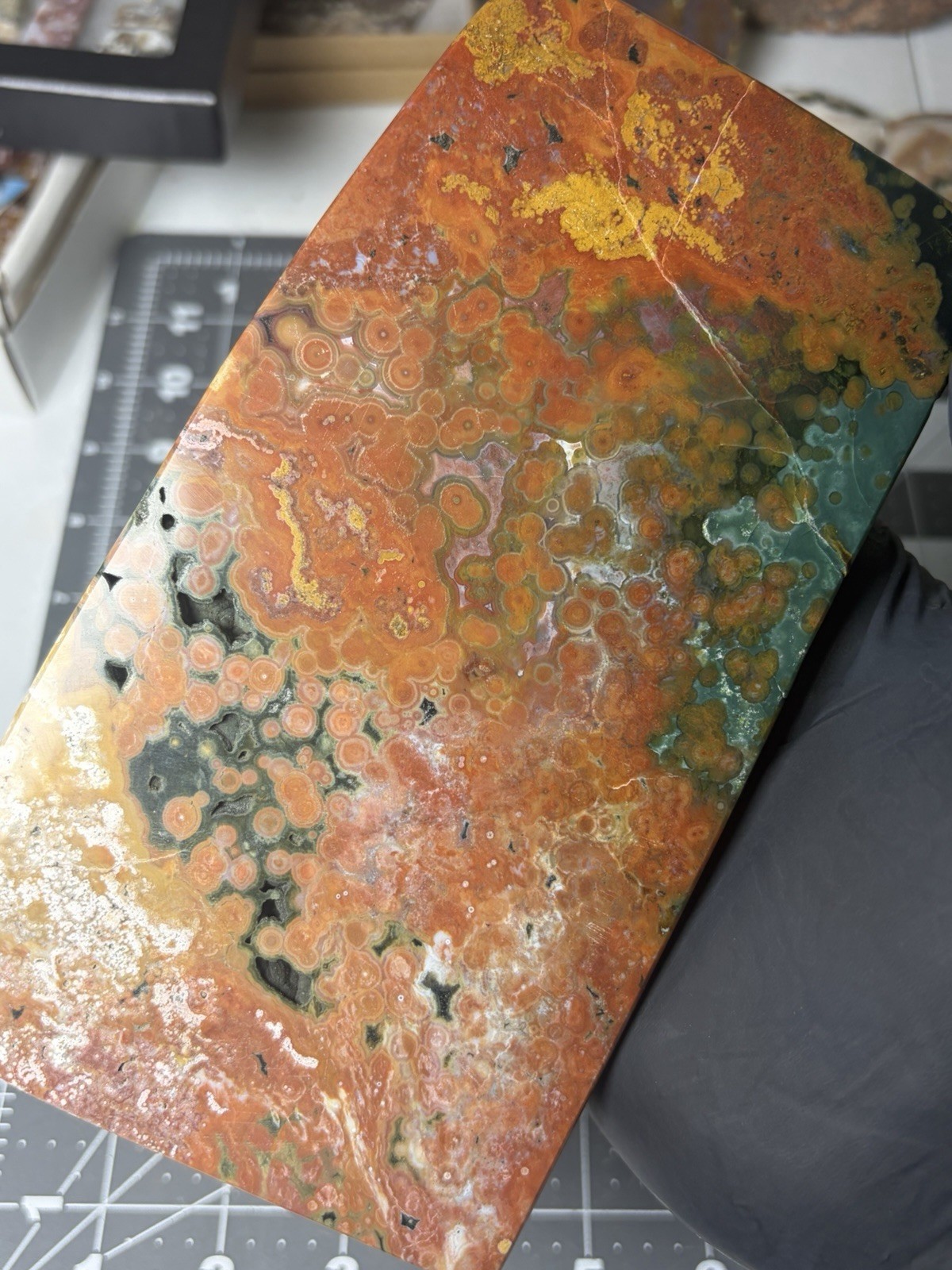 Stunning Ocean Jasper High Quality Free Form Old Stock Colorful Orbs