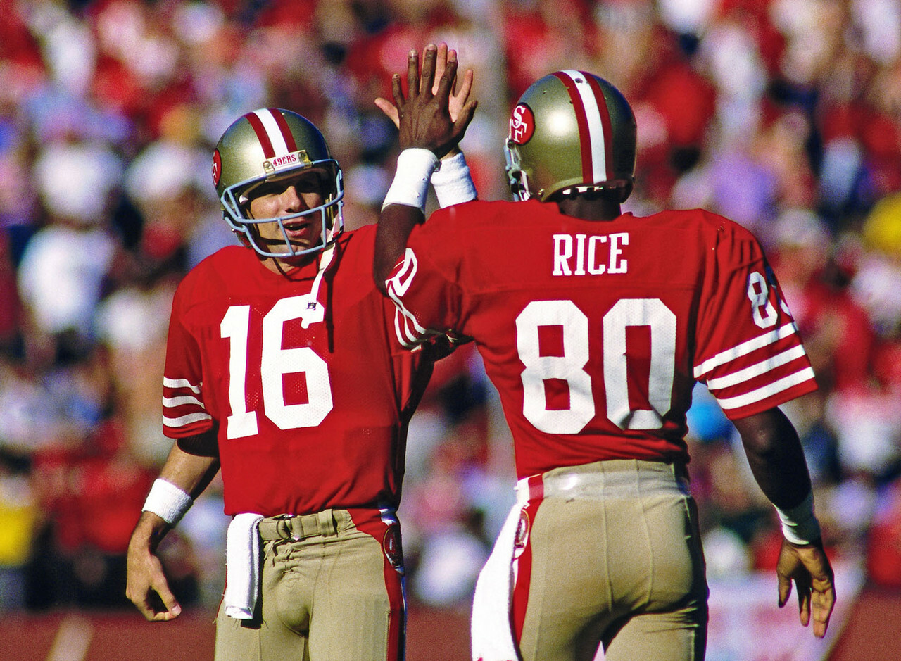 Joe Montana Y Jerry Rice Players 4x6 Picture Celebrity Print