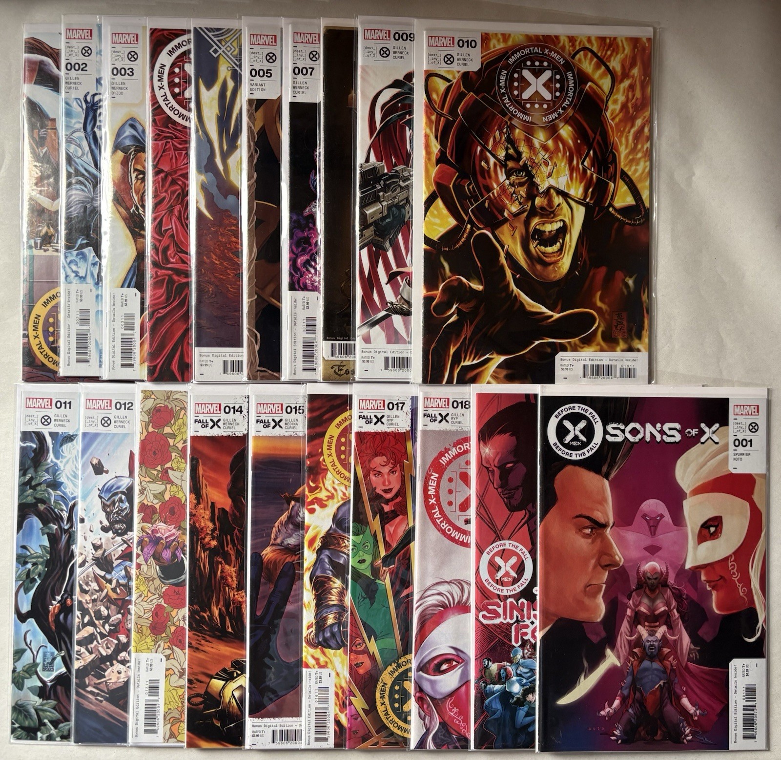 Immortal X-Men Issues #1-18 Missing #6 + Sons Of X & Sinister Four, #5 Variant