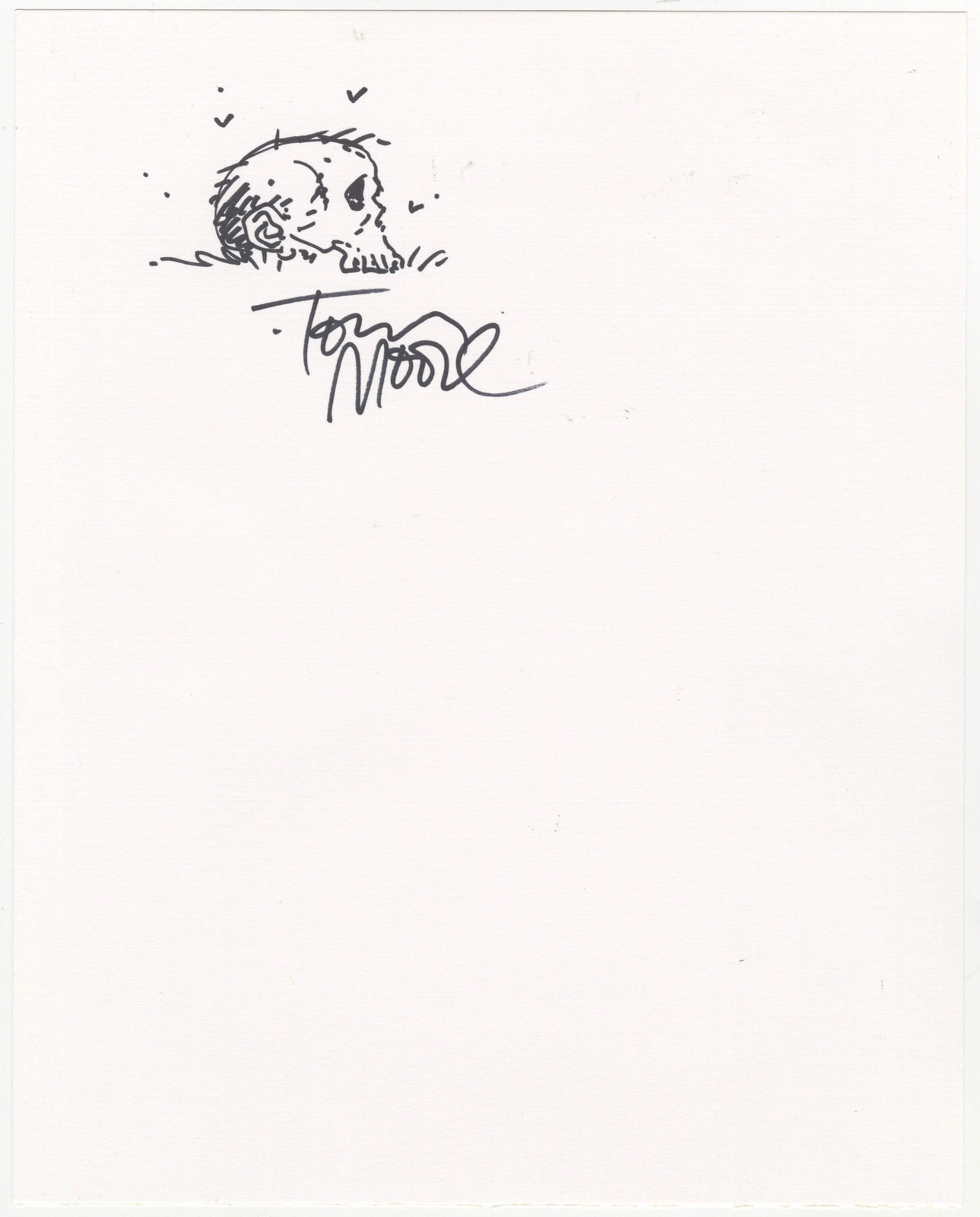Zombie Skull Original Comic Art by Tony Moore - Walking Dead
