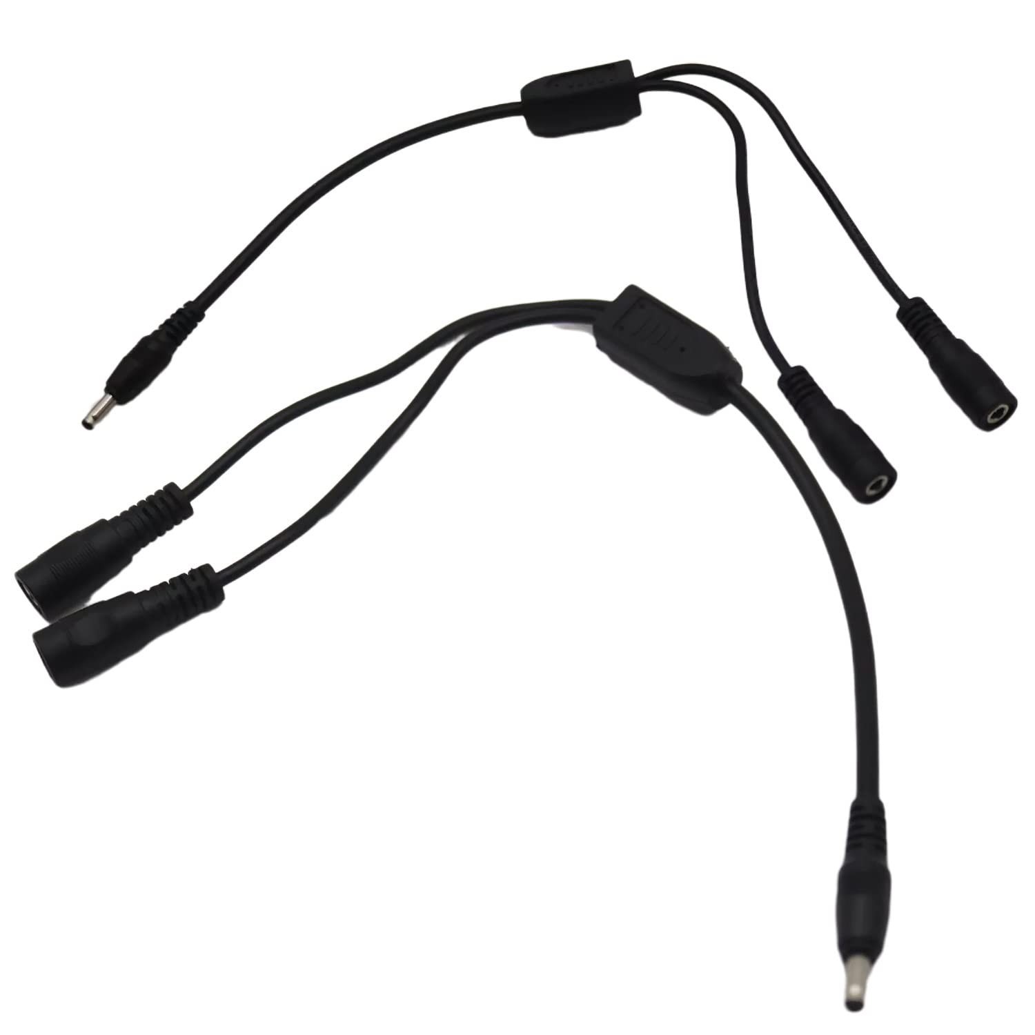 2PCS DC Y Splitter Cable 1 Male to 2 Female,3.5mm x 1.35mm DC Power Extension...