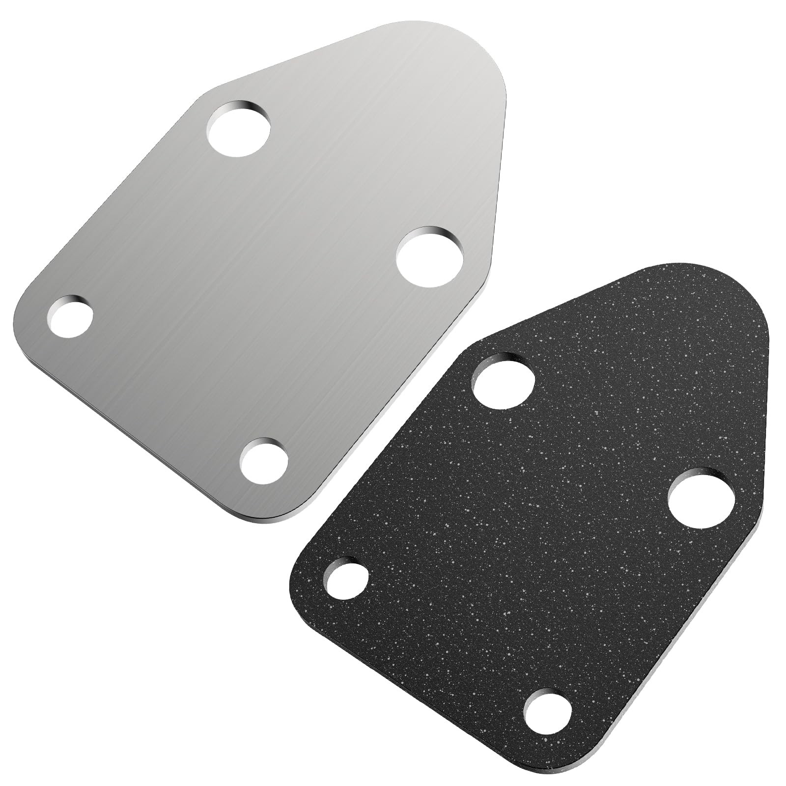 Chrome Fuel Pump Block Off Plate with Gasket/Fuel Pump Plate for Small Block Che