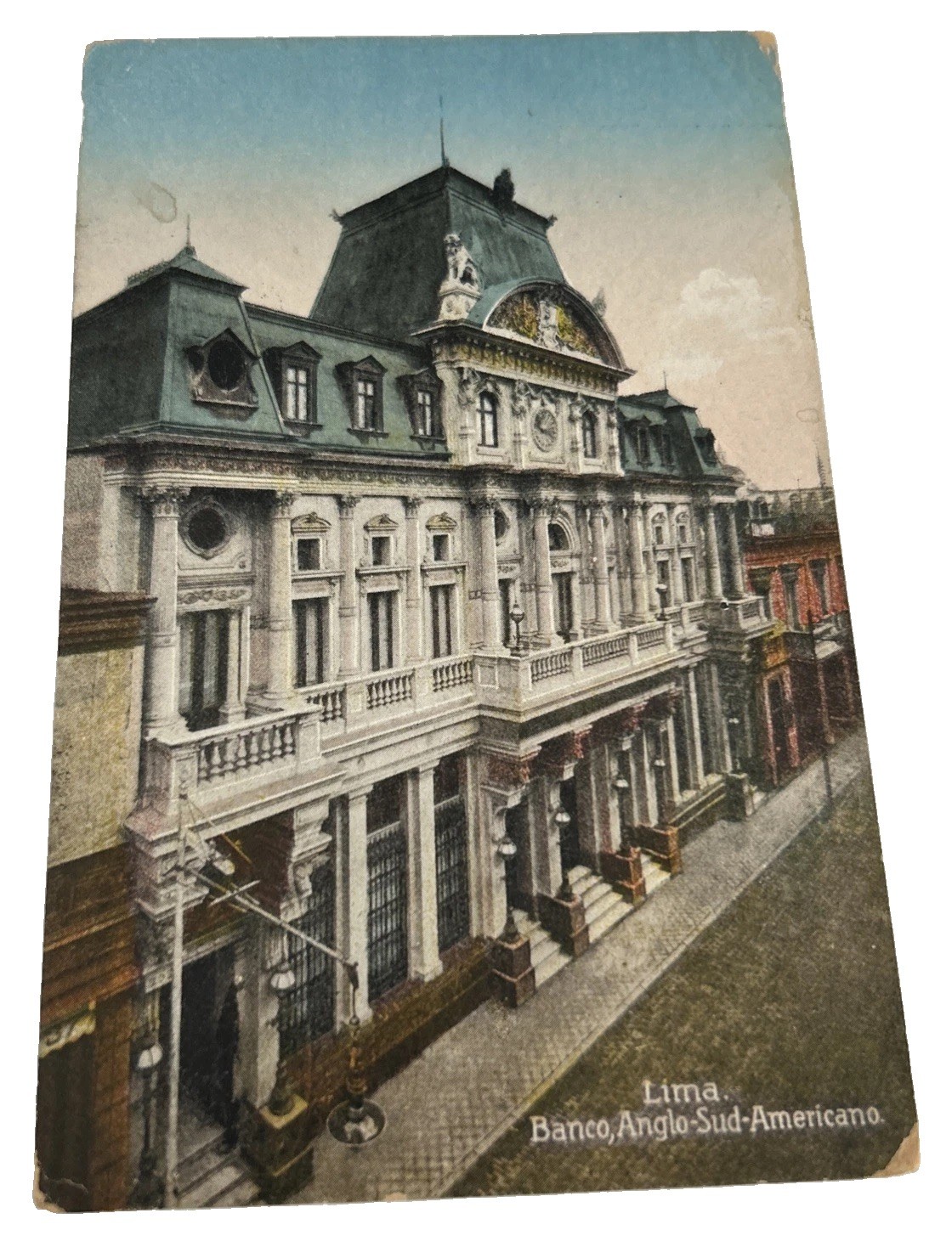The Anglo-South American Bank Building In Lima Peru Posted March 14,1913 (3236)