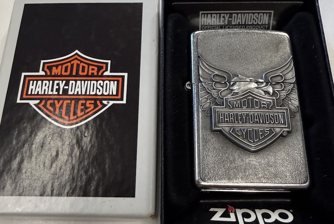 ZIPPO 2007 HARLEY DAVIDSON IRON EAGLE EMBLEM CHROME LIGHTER SEALED IN BOX H207