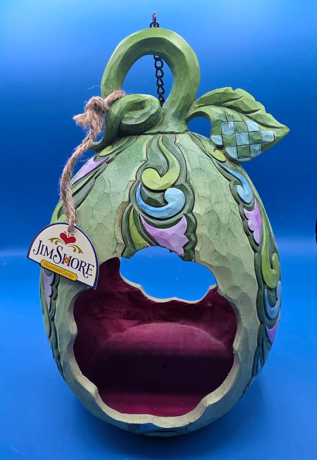 Jim Shore Heartwood Creek Gourd / Watermelon Bird Feeder Holiday Decor