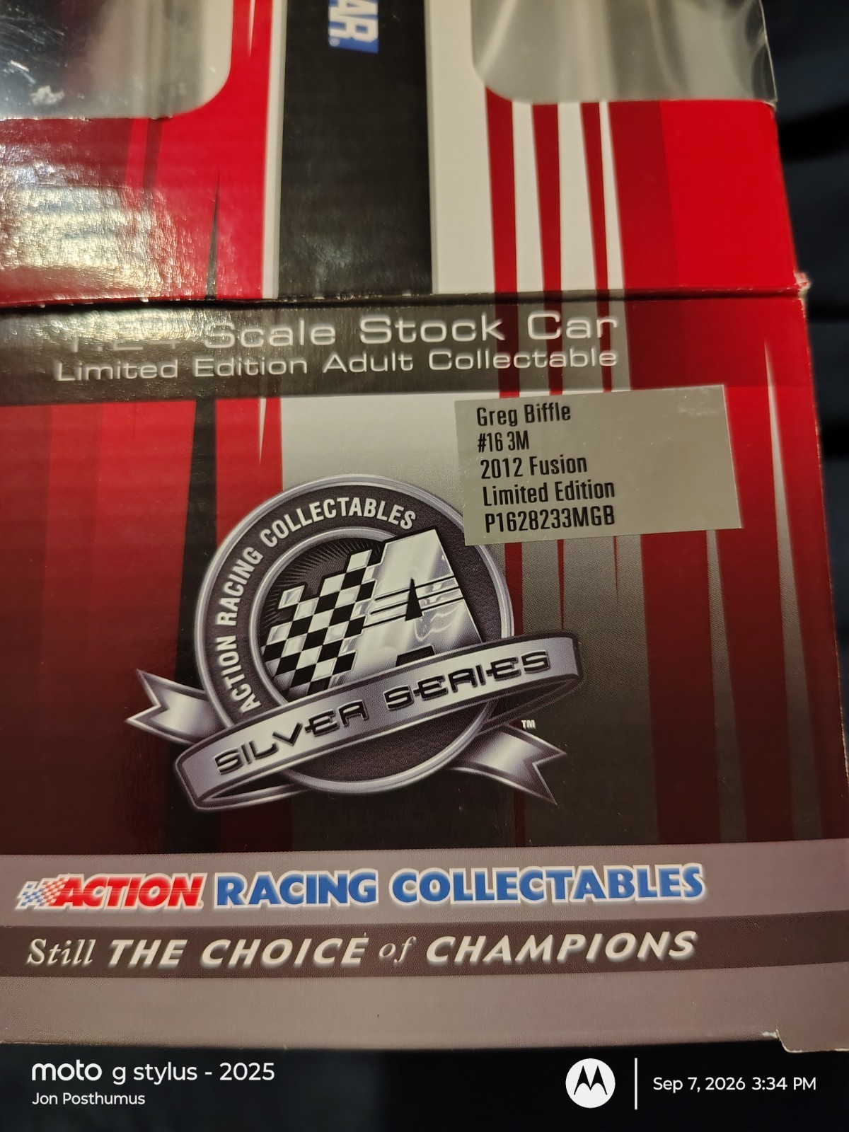 2012 Silver Series Autographed Die-cast 1/24