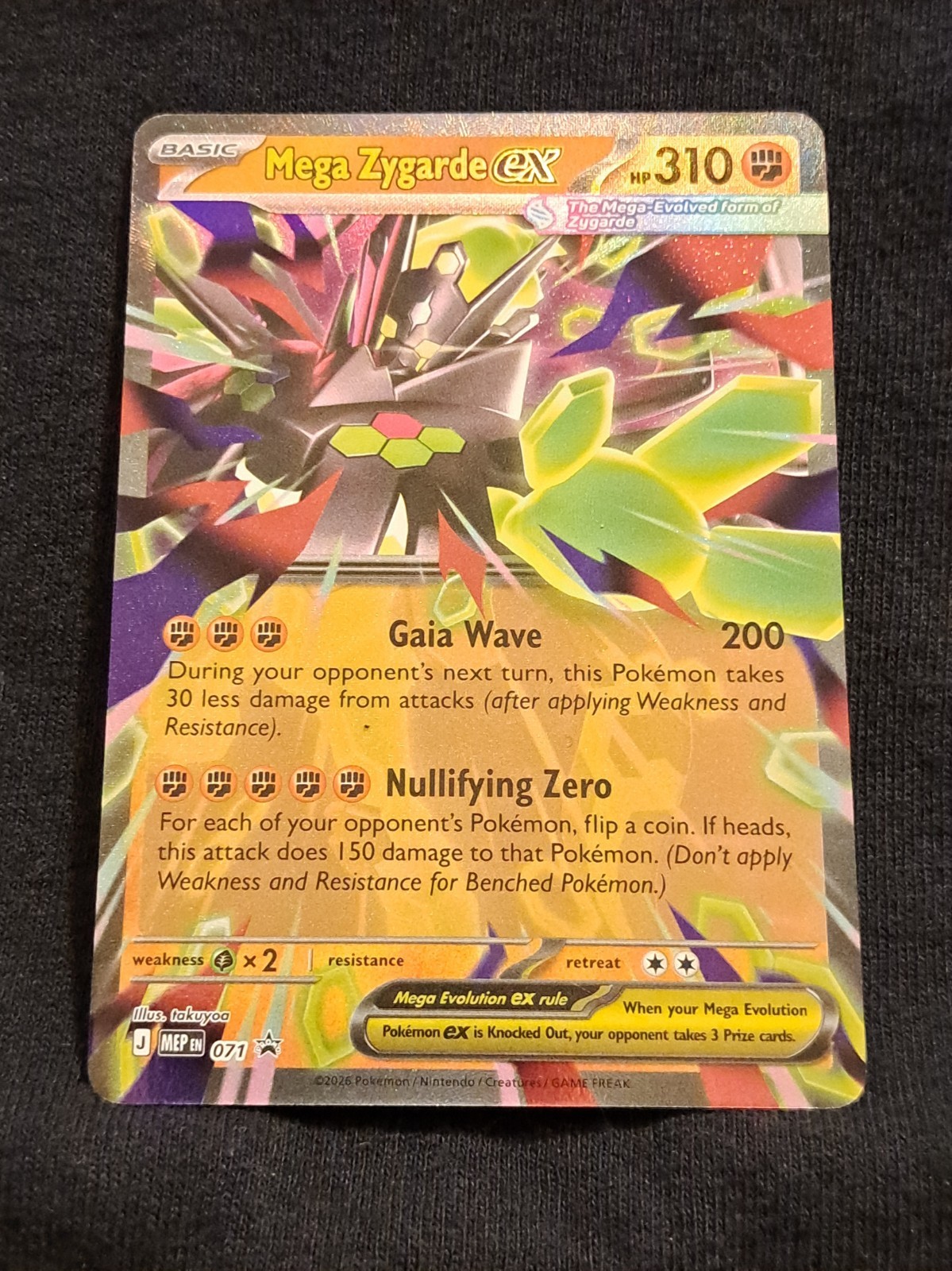 Pokémon TCG Mega Zygarde ex 071 Promo Mega Evolution Gaia Wave Holographic