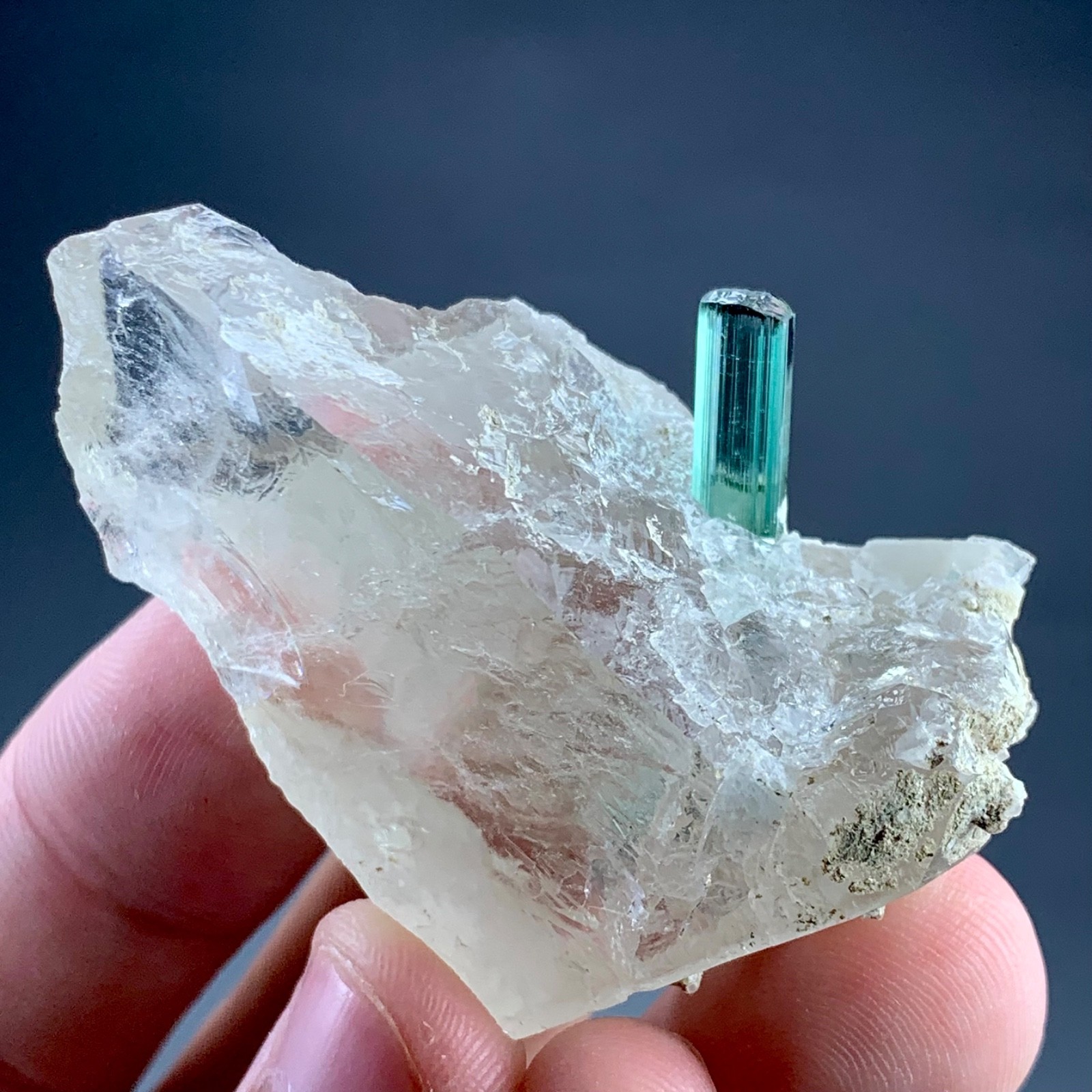 174 Carat Tourmaline Crystal Specimen with Quartz From Afghanistan