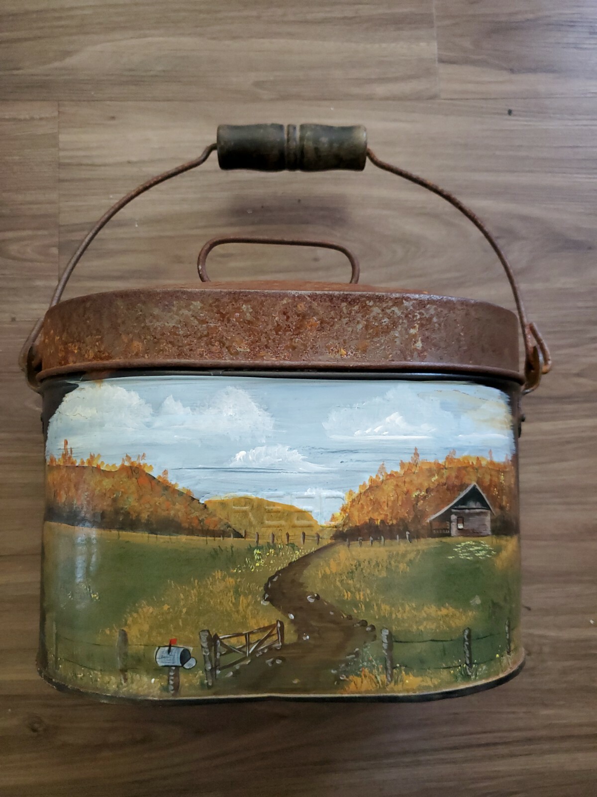 Vintage John Reed Goldminers Lunchbox. Handpainted Beautiful 😍 