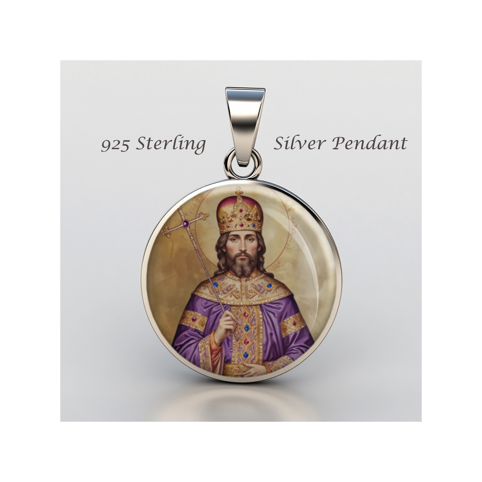 Saint Constantine The Great 925 Sterling Silver Christian Medal