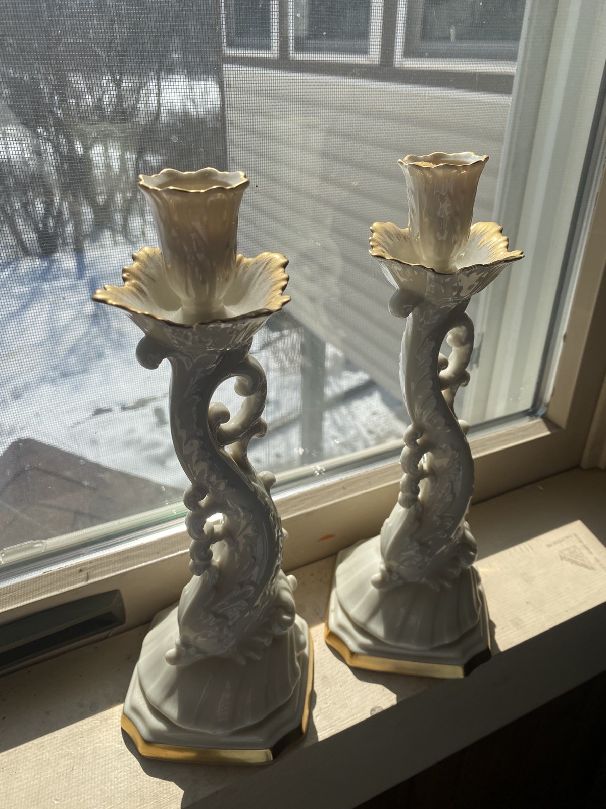  Lenox: Set of exquisite Candle holders  Been In my Family For Generations