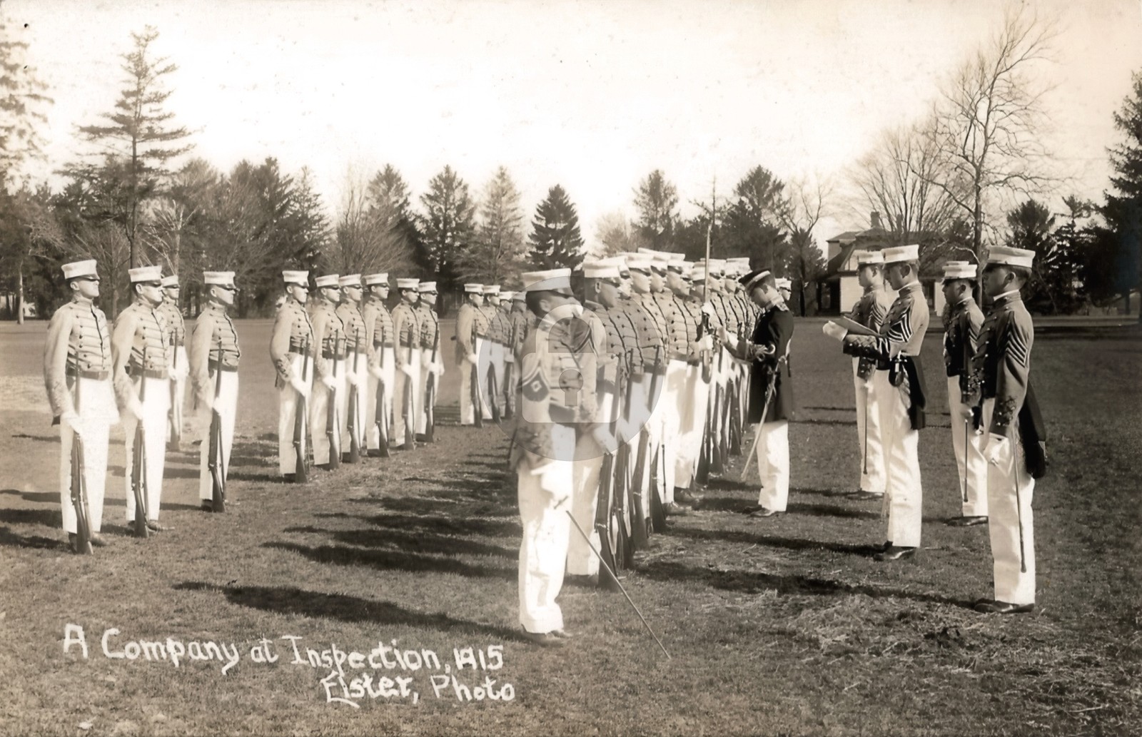 Howe Military Academy school cadets soldiers Indiana RPPC Photo Postcard COPY