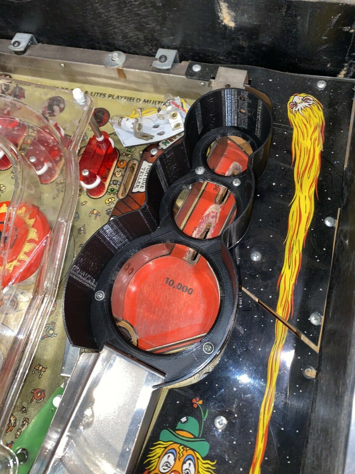 1985 Williams Comet Pinball Machine Cycle Jump One Million Shot 3 Hole Shroud 3D
