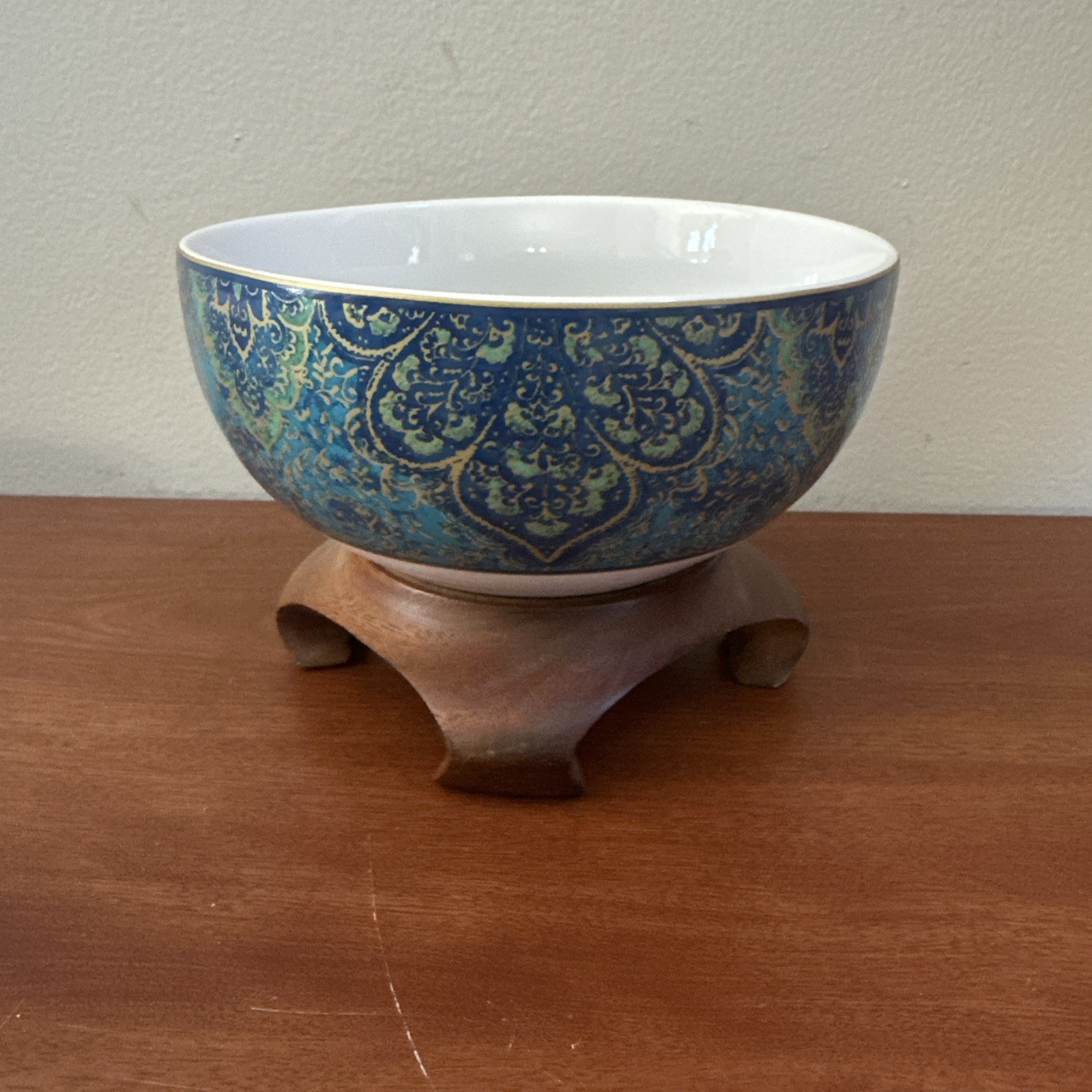 Ibiza Dinnerware For Z Gallerie Opulent Blue Soup Cereal Bowls 4” Set Of 2