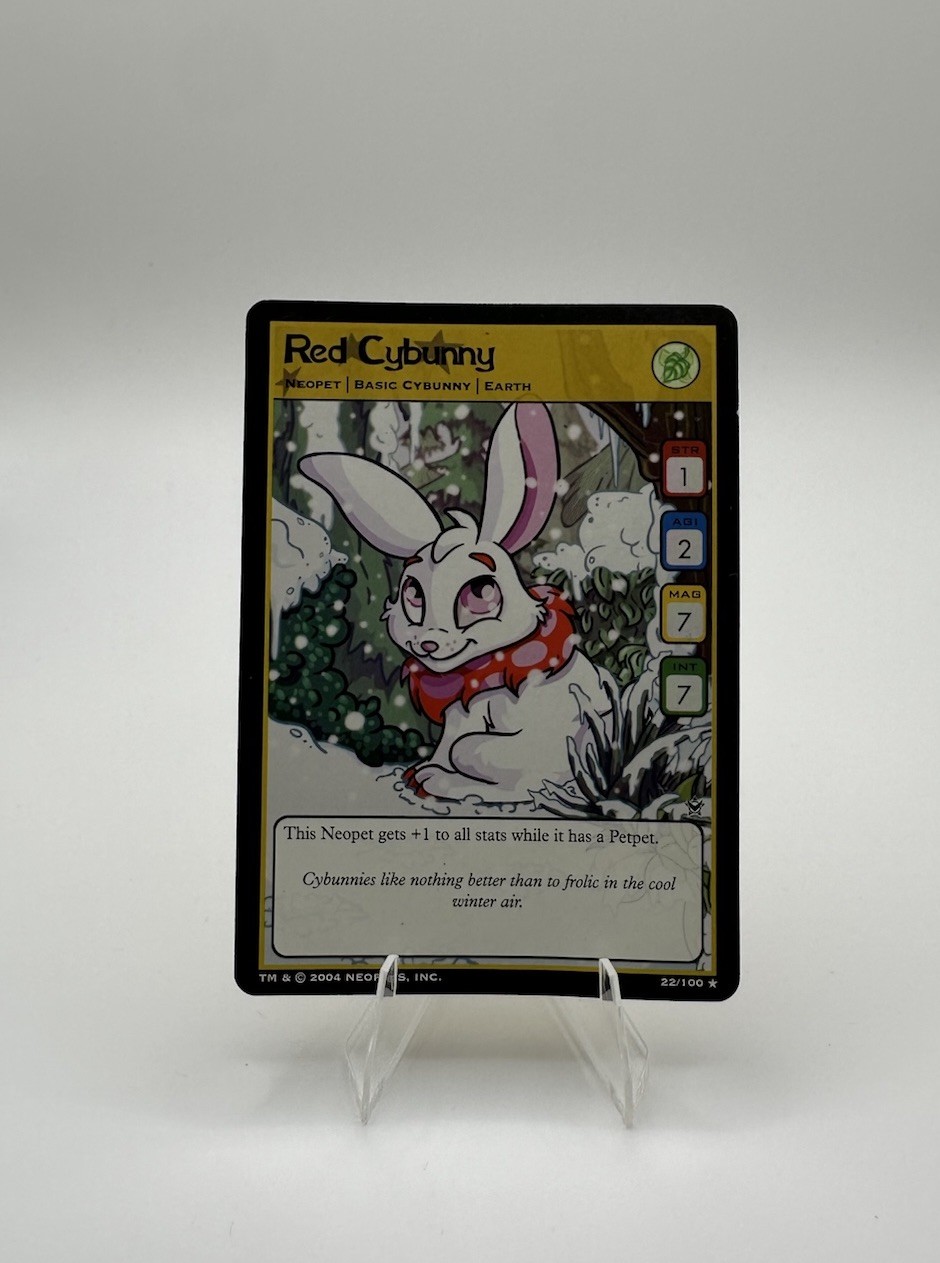 Neopets TCG #22/100 Red Cybunny Single Card WOTC