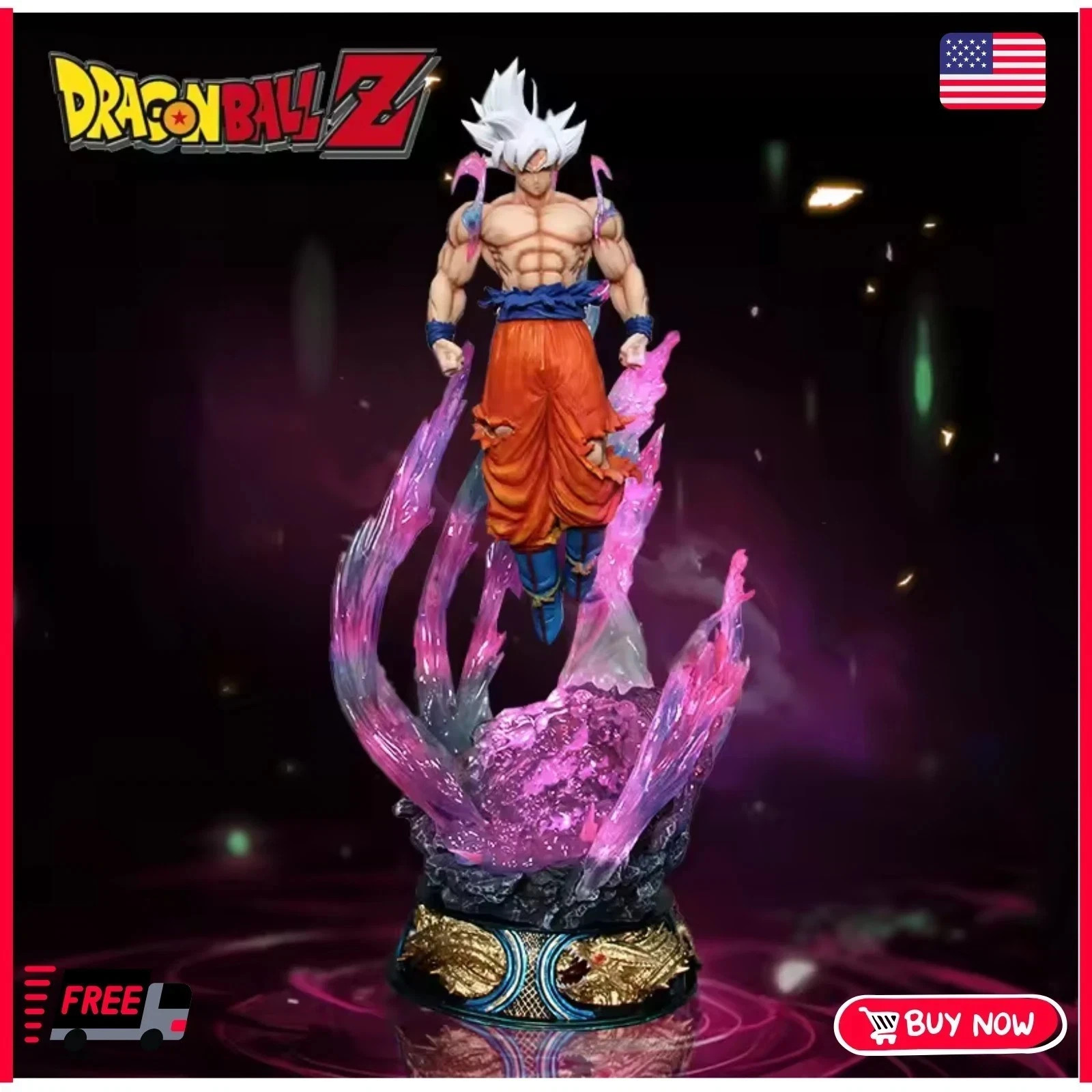 Dragon Ball Z Son Goku Ultra Instinct 25cm PVC Action Figure Statue Toy