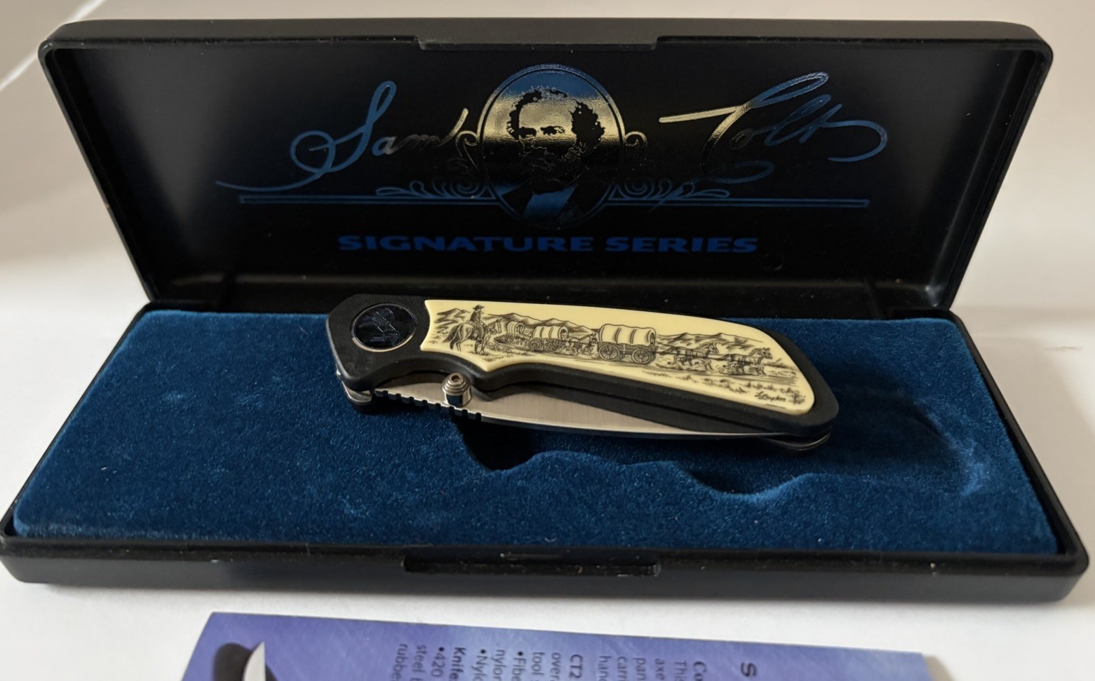 Vintage Colt CT-36 Sam Colt Signature Transport Wagon Knife NOS Case