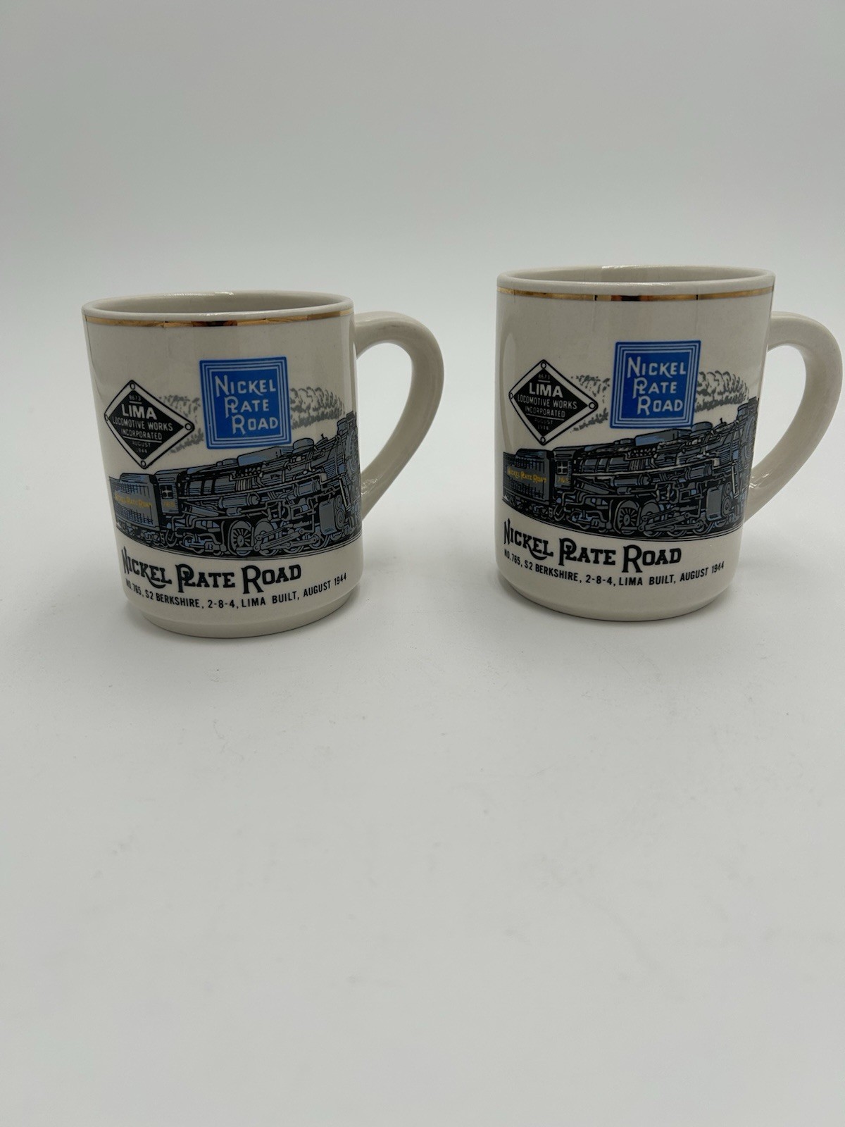2 Nickel Plate Road  Coffee Mugs Country Trains 21529-0250 LIMA Locomotive INC.