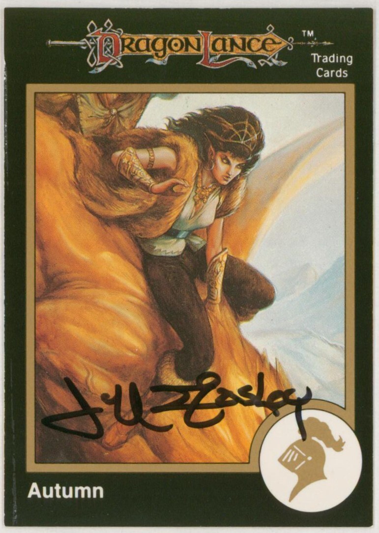Rare \'2\' Gold Border Signed Jeff Easley 1991 TSR AD&D Dragonlance Art Card #602