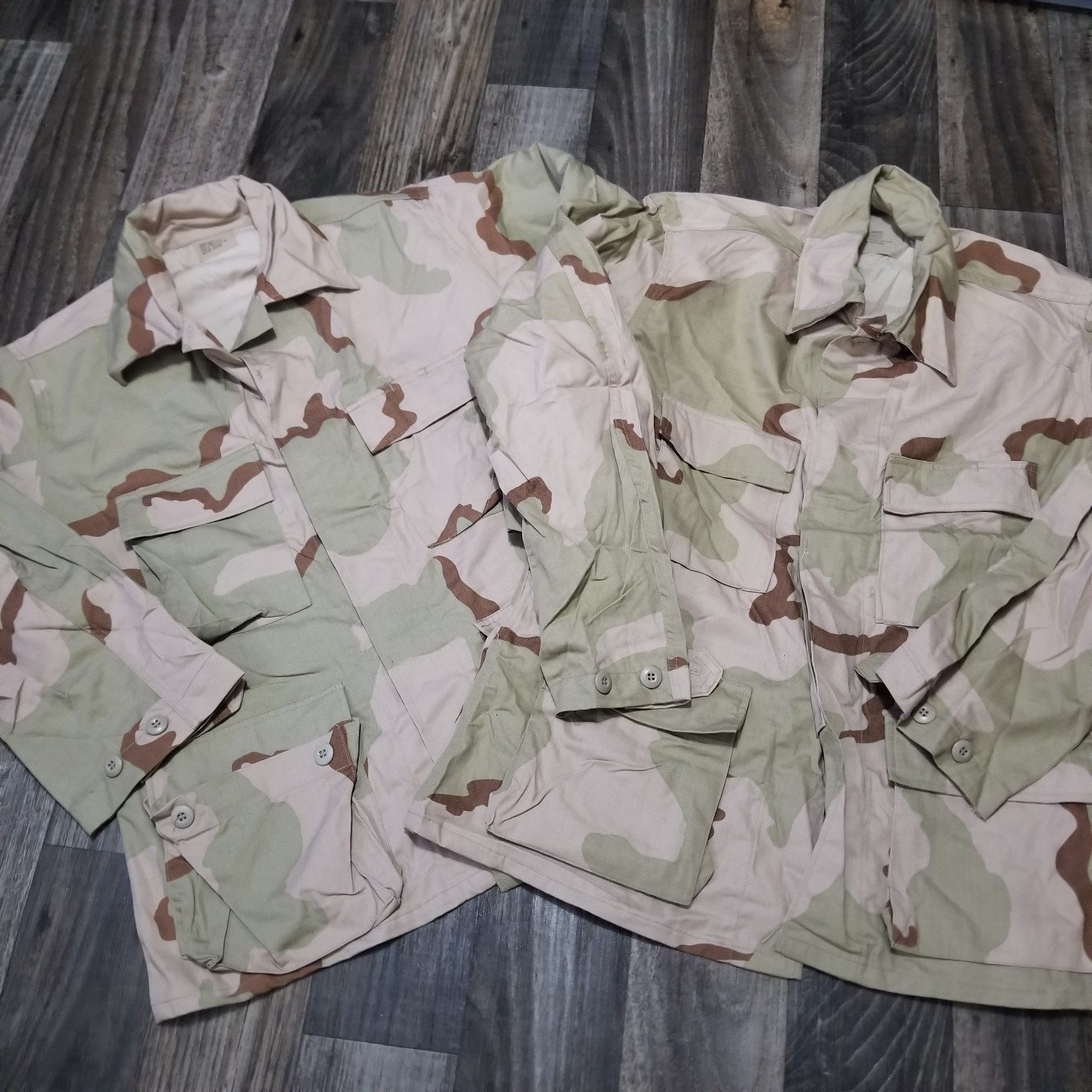 U.S Military 3 Color Desert Camo BDU Coat Medium Short Combat Lot Of Two