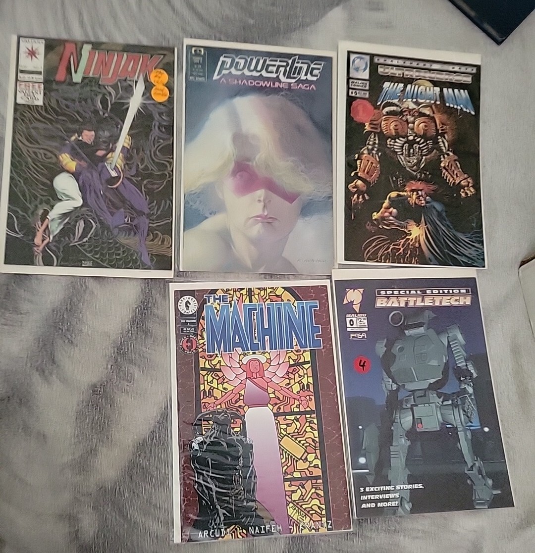 Machine, Poweline, Night Man, Ninjak,Battletech LOT Pete the Greek 542