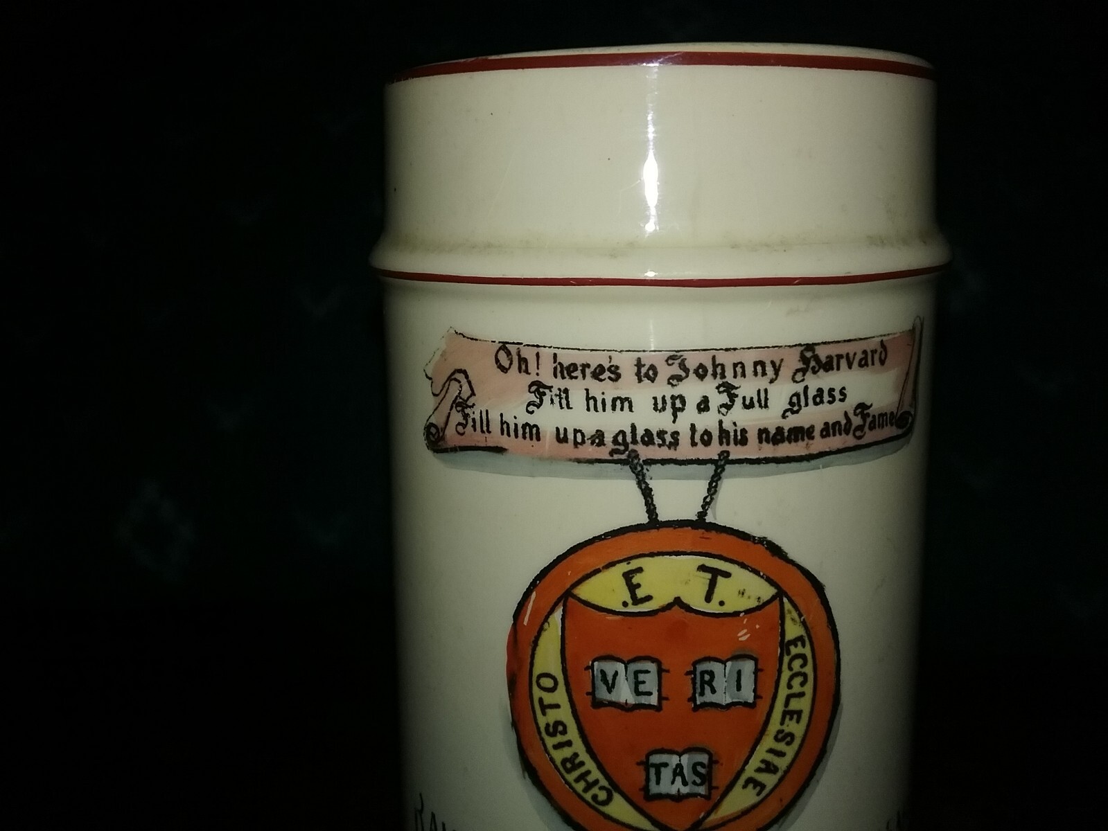 SALE PRICE Vintage Harvard University Ceramic Beer Stein.  6\