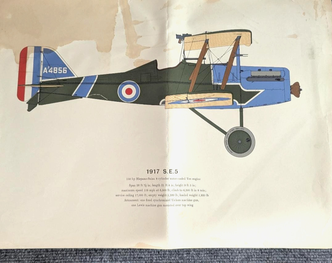Vintage Print of Royal Aircraft Factory Fighter 1917