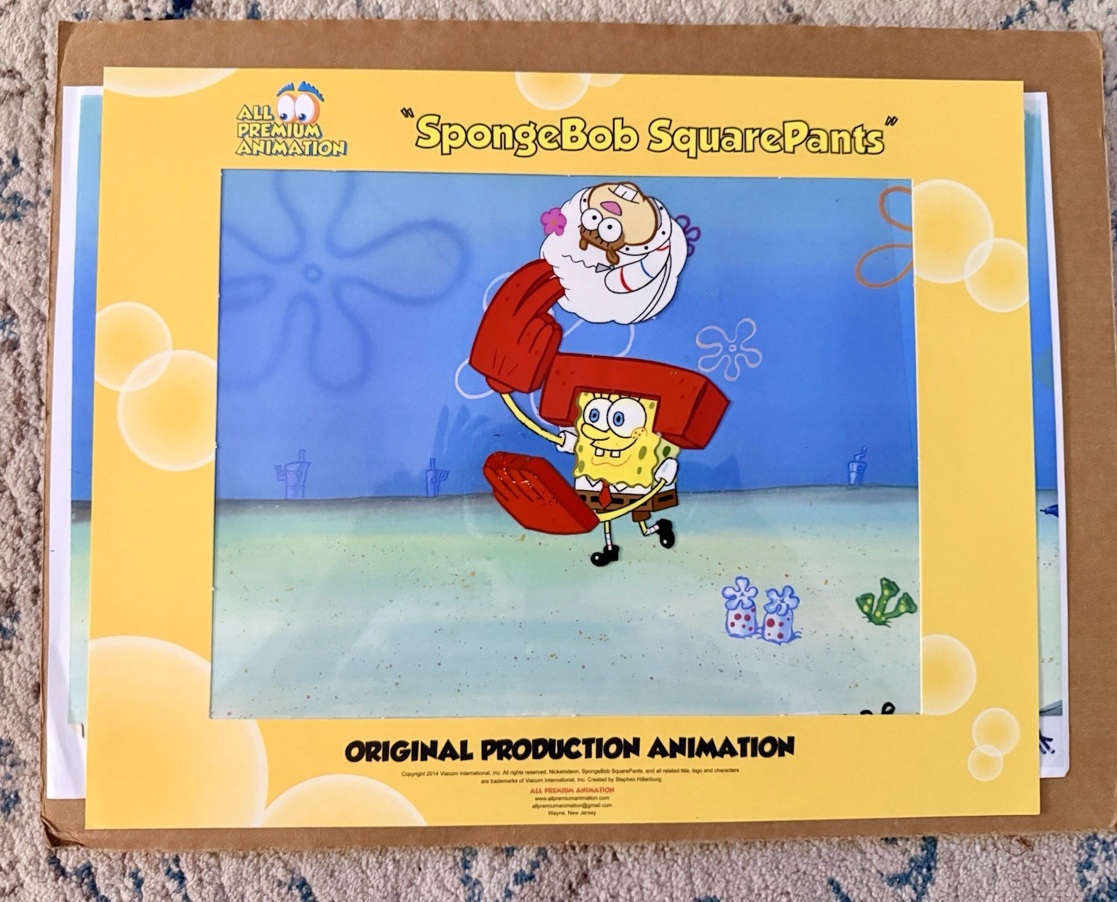 SpongeBob Production Animation Cel Episode “ karate Chopper” COA 1st. Season