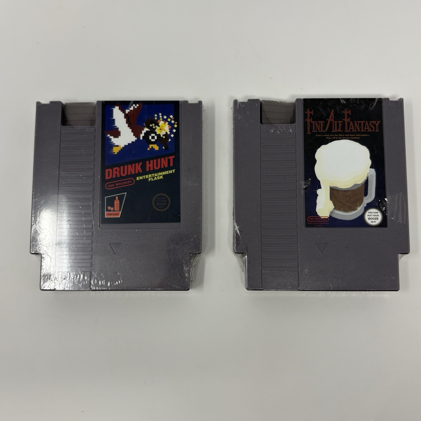 Drunk Hunt Fine Ale Fantasy Ink Whiskey Retro Game Flask 2014 Liquor Series