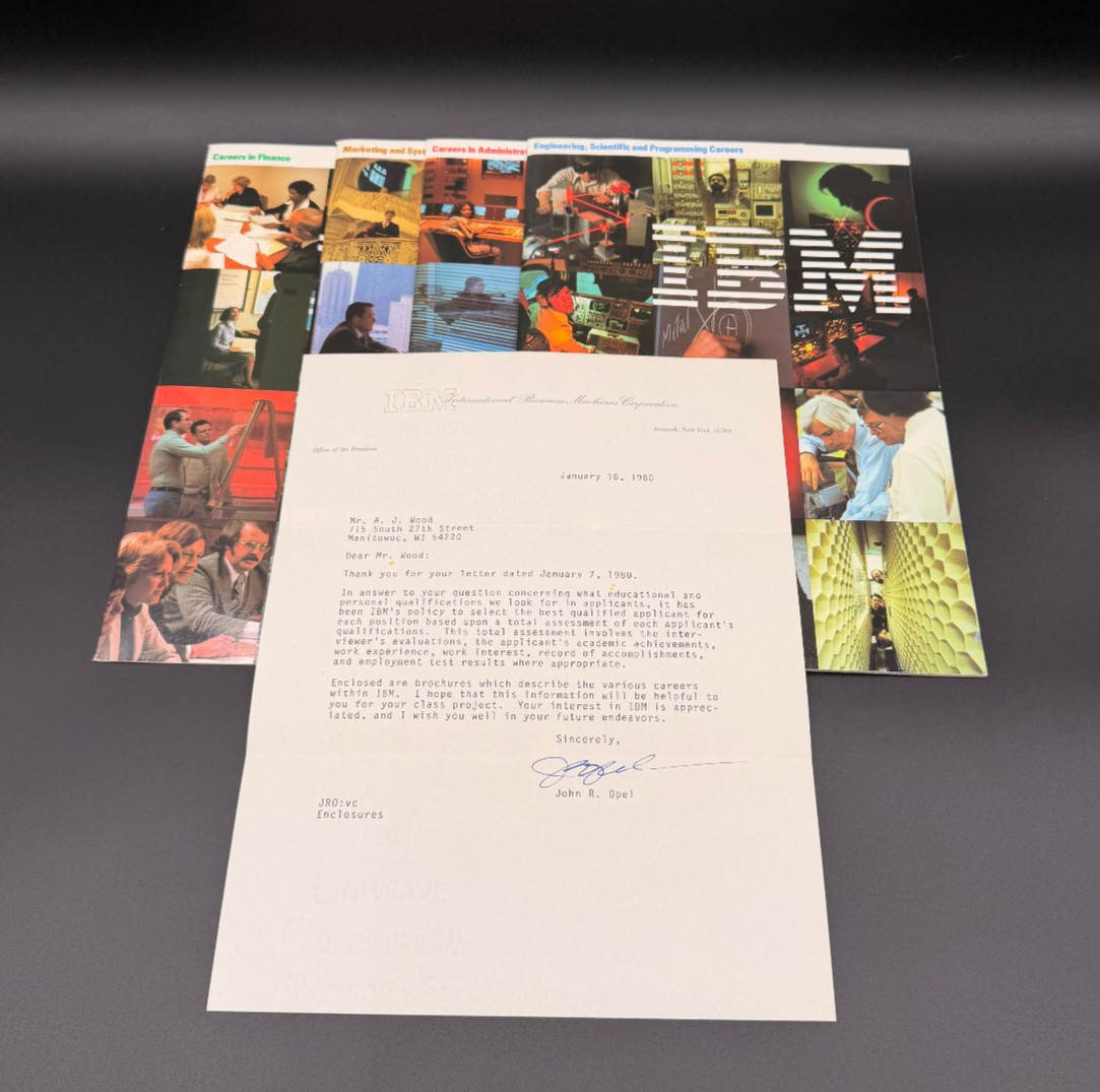 Vintage 1980s IBM Career Pamphlets Official Letterhead Engineering Finance