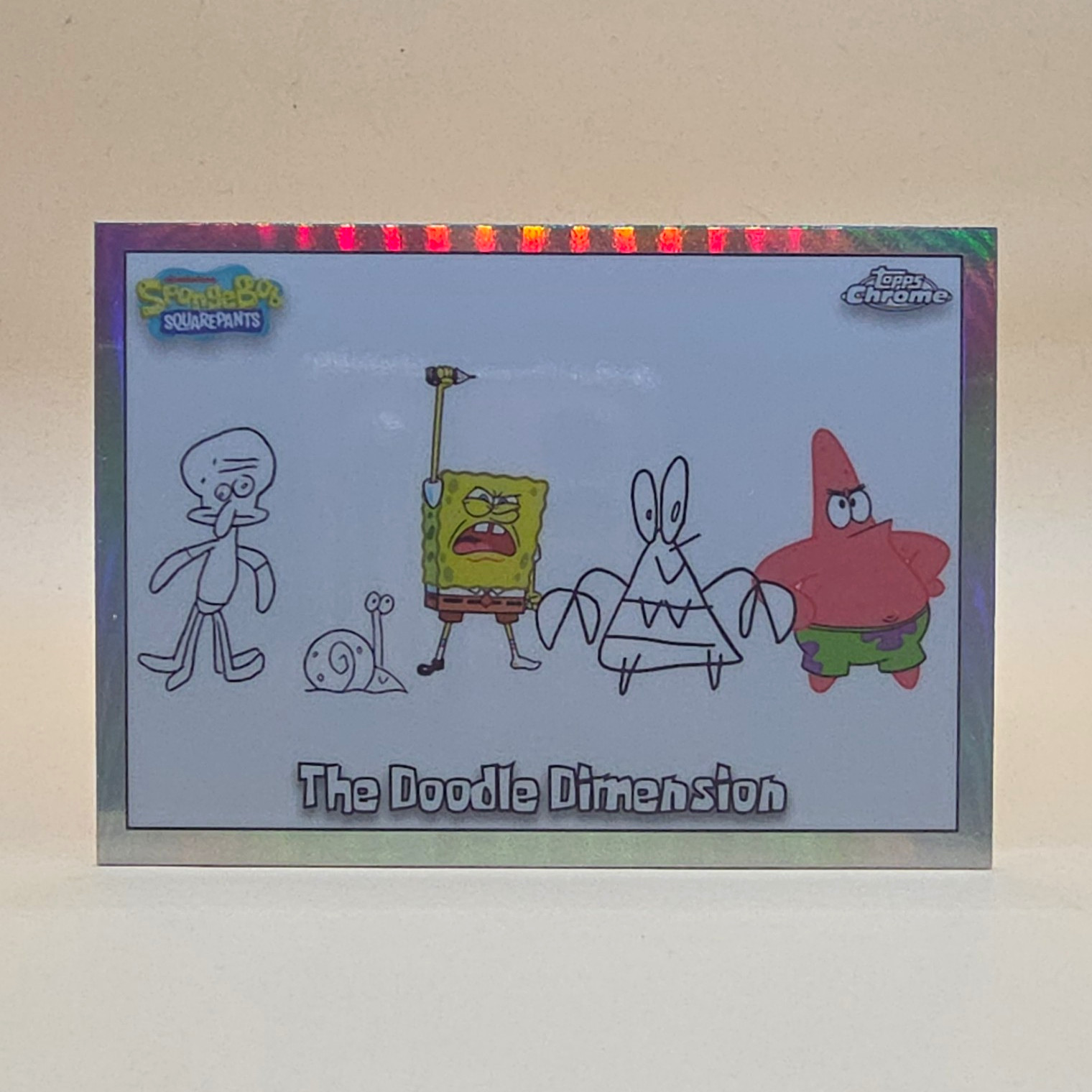 Topps 2025 SpongeBob SquarePants The Doodle Dimension Refractor #163